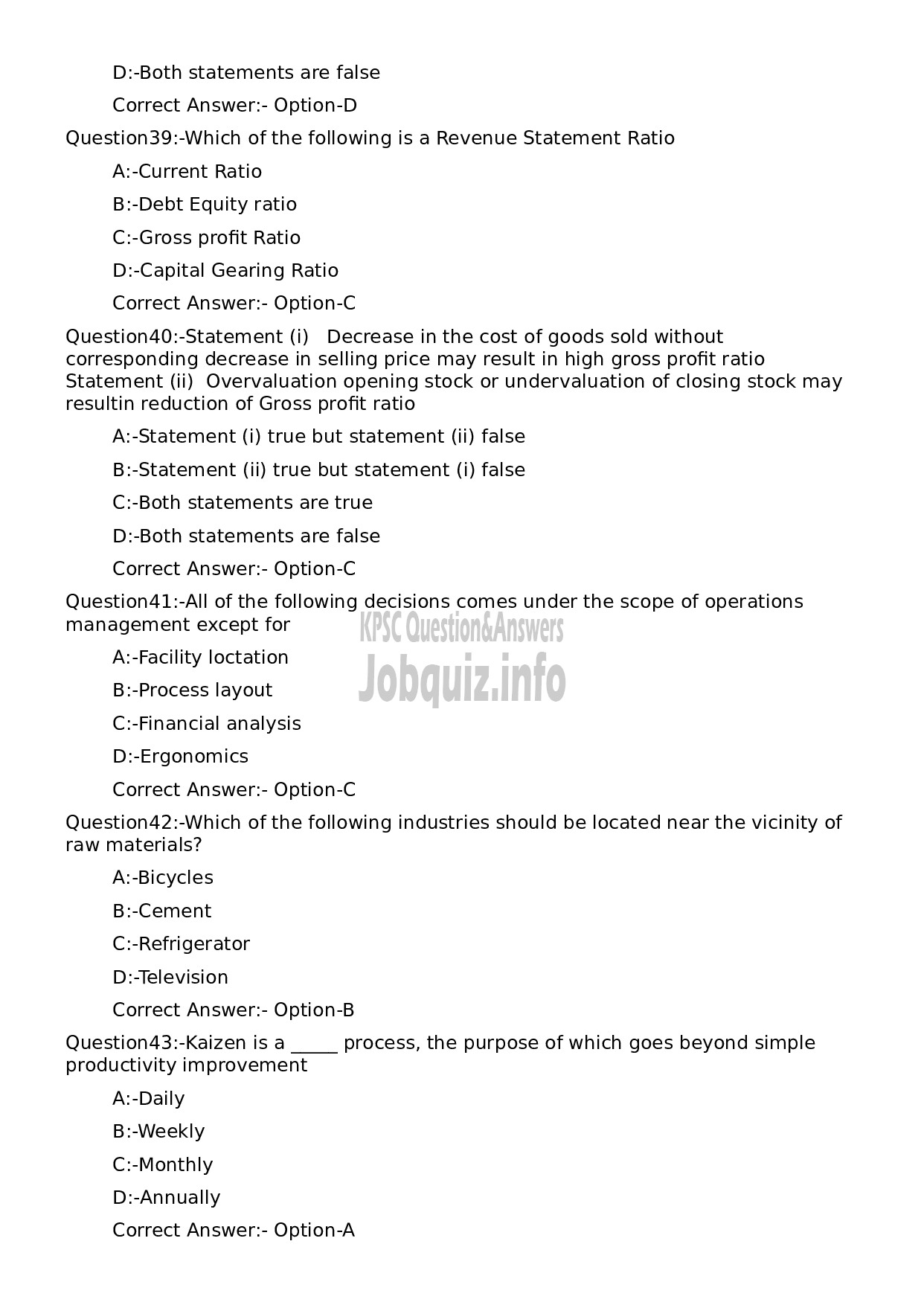 Kerala PSC Question Paper - General Manager-9