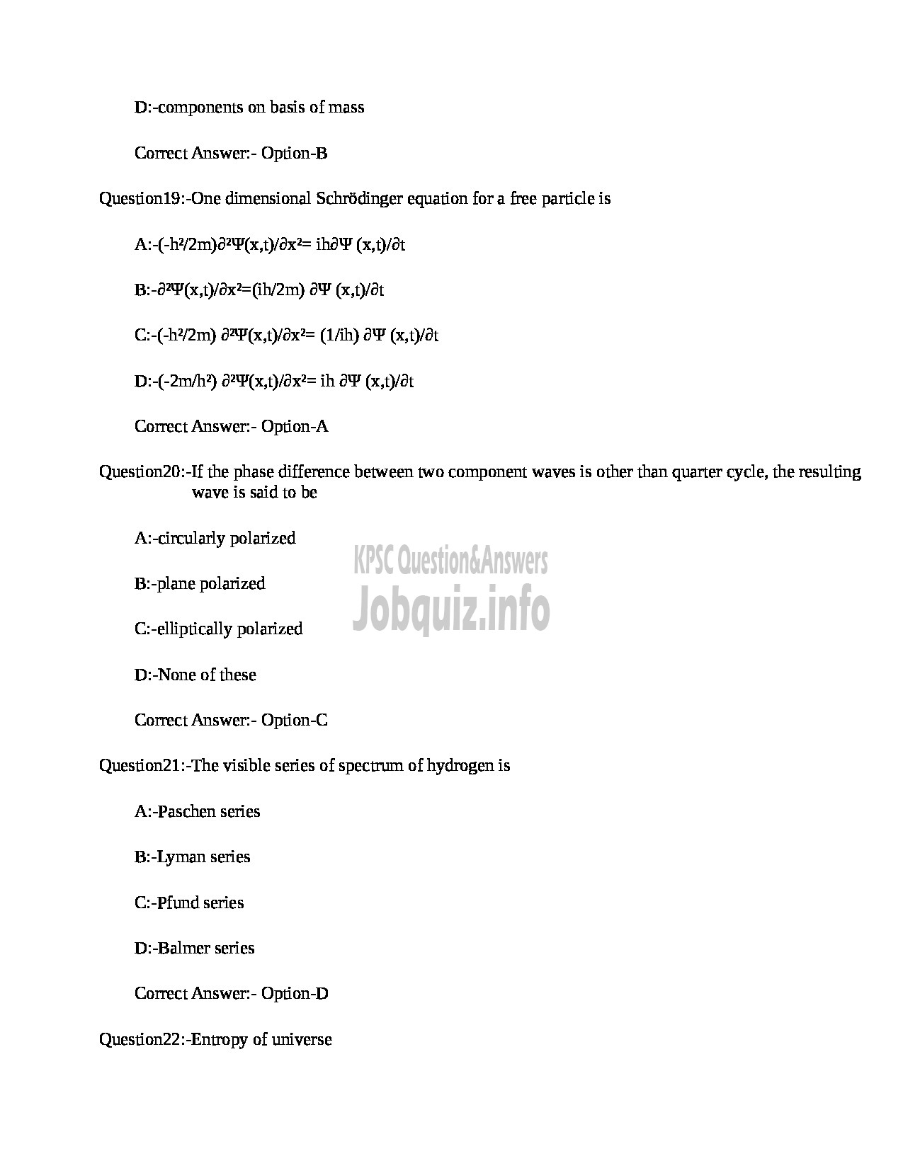 Kerala PSC Question Paper - HSA Physical Science (Malayalam Medium) NCA Education Department-7