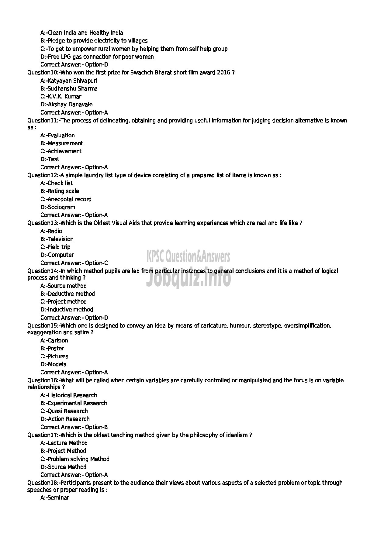 Kerala PSC Question Paper - HSST CHEMISTRY JR SR FOR SC / ST ONLY KHSE-2