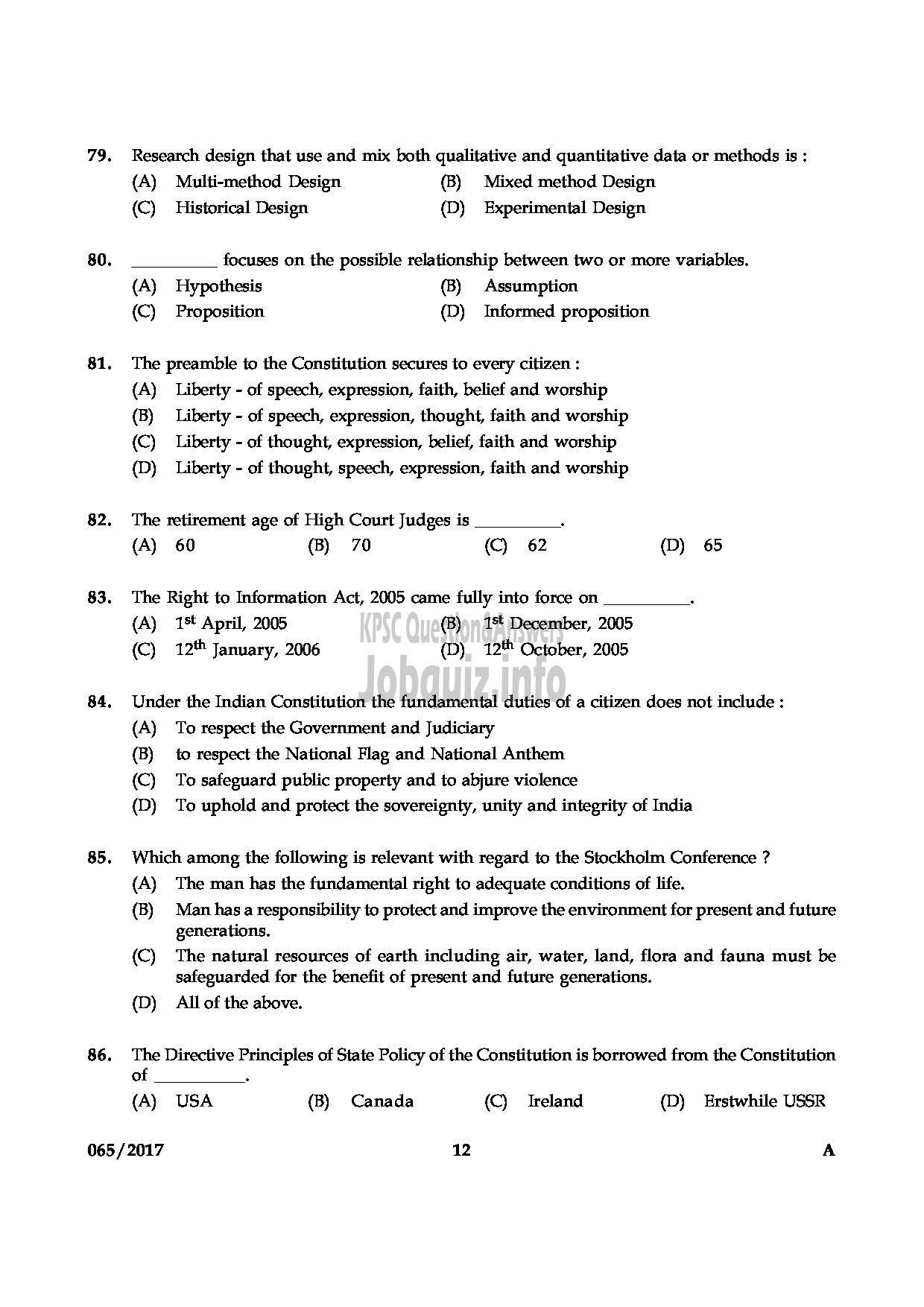 Kerala PSC Question Paper - HSST JR URDU HSE QUESTION PAPER-11