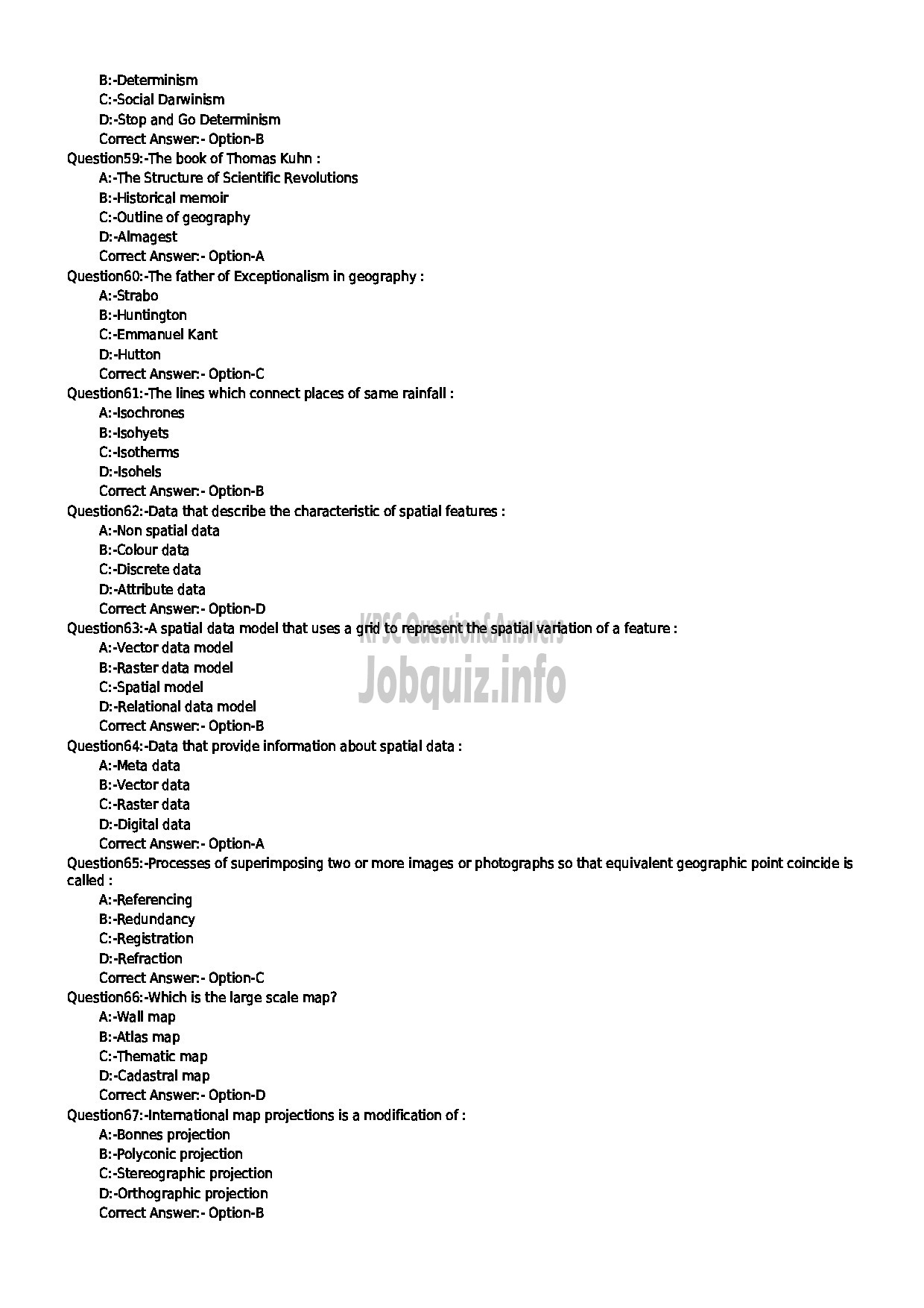 Kerala PSC Question Paper - HSST JUNIOR GEOGRAPHY SR FOR SC/ST KHSE-7