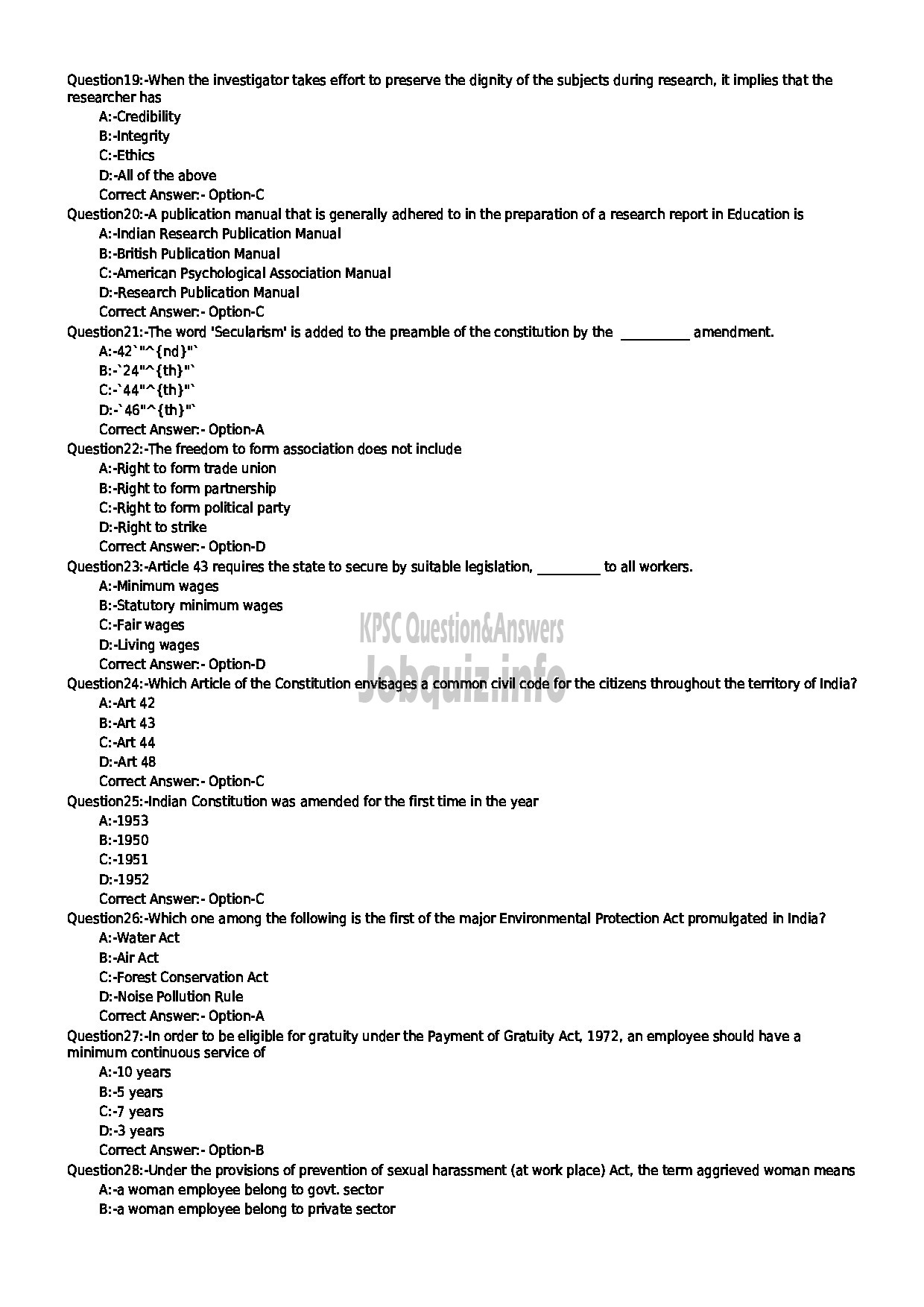 Kerala PSC Question Paper - HSST STATISTICS SR FOR SC / ST AND ST ONLY KHSE-3