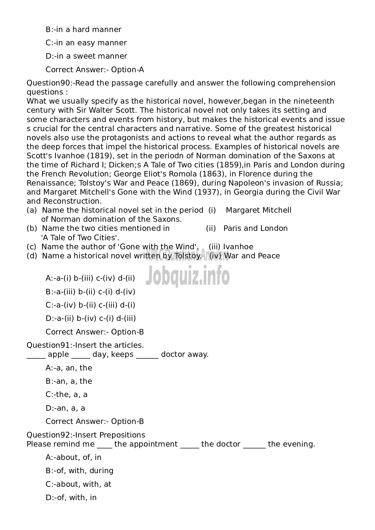 Kerala PSC Question Paper - High School Teacher English (By Transfer)-19