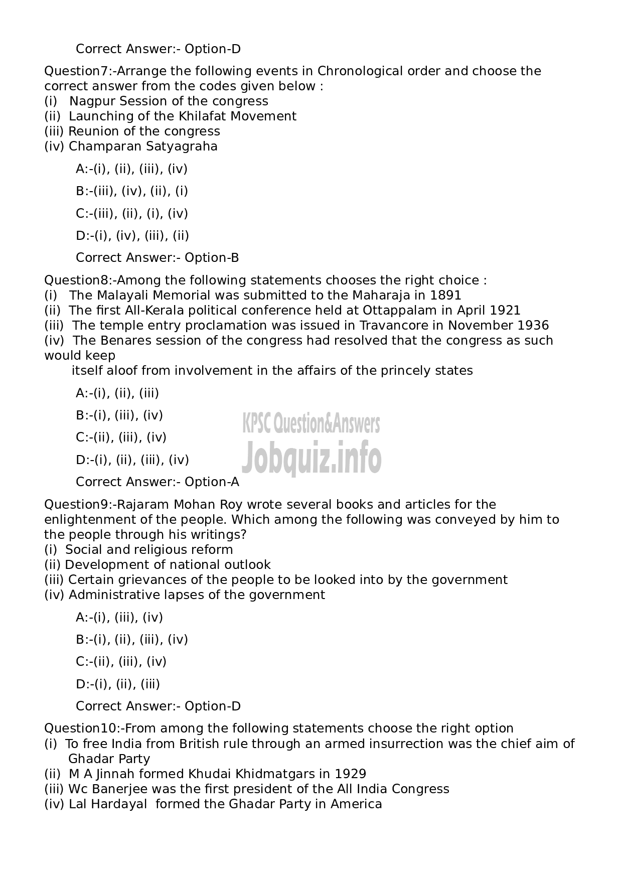 Kerala PSC Question Paper - High School Teacher Social Science (Malayalam Medium)-3