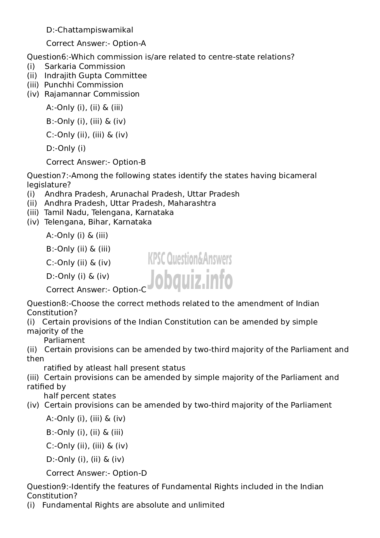 Kerala PSC Question Paper - High School Teacher Social Science (Tamil Medium)-2