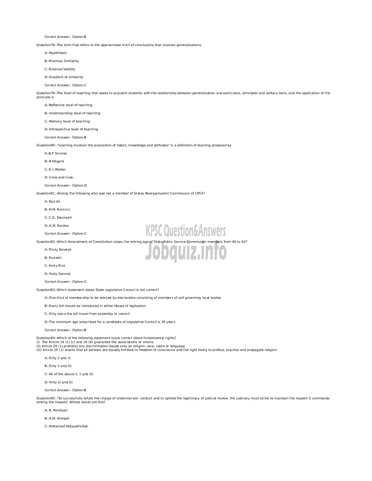 Kerala PSC Question Paper - Higher Sceondary School Teacher in Islamic History - Kerla Higher Secondary Education -12