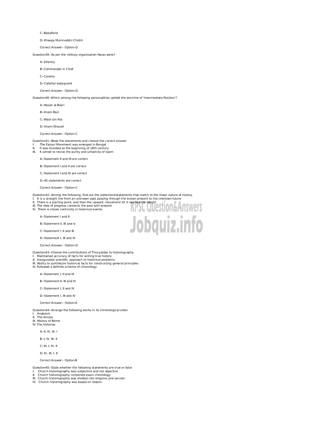 Kerala PSC Question Paper - Higher Sceondary School Teacher in Islamic History - Kerla Higher Secondary Education -6
