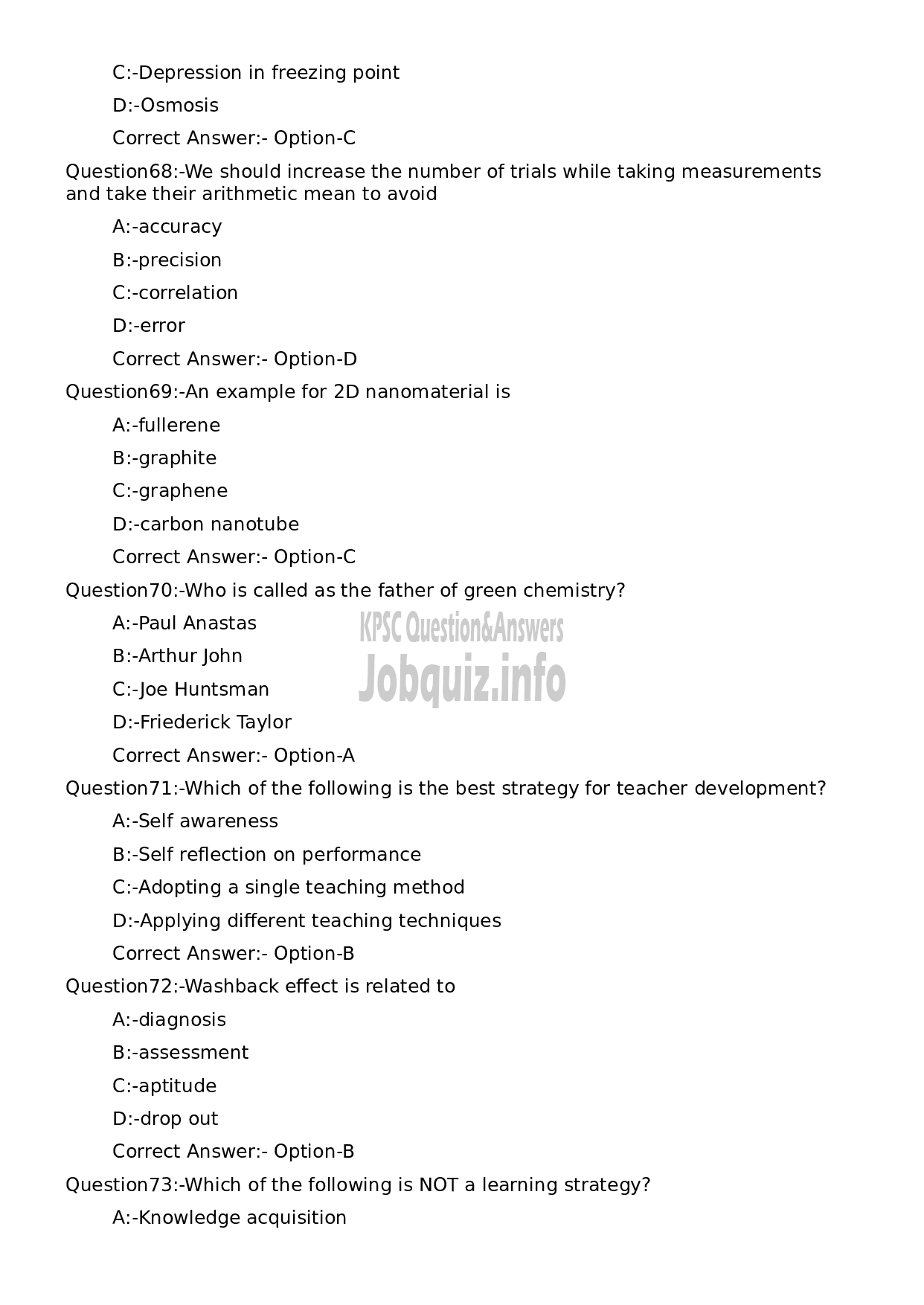 Kerala PSC Question Paper - Higher Secondary School Teacher Chemistry (SR for ST)-14