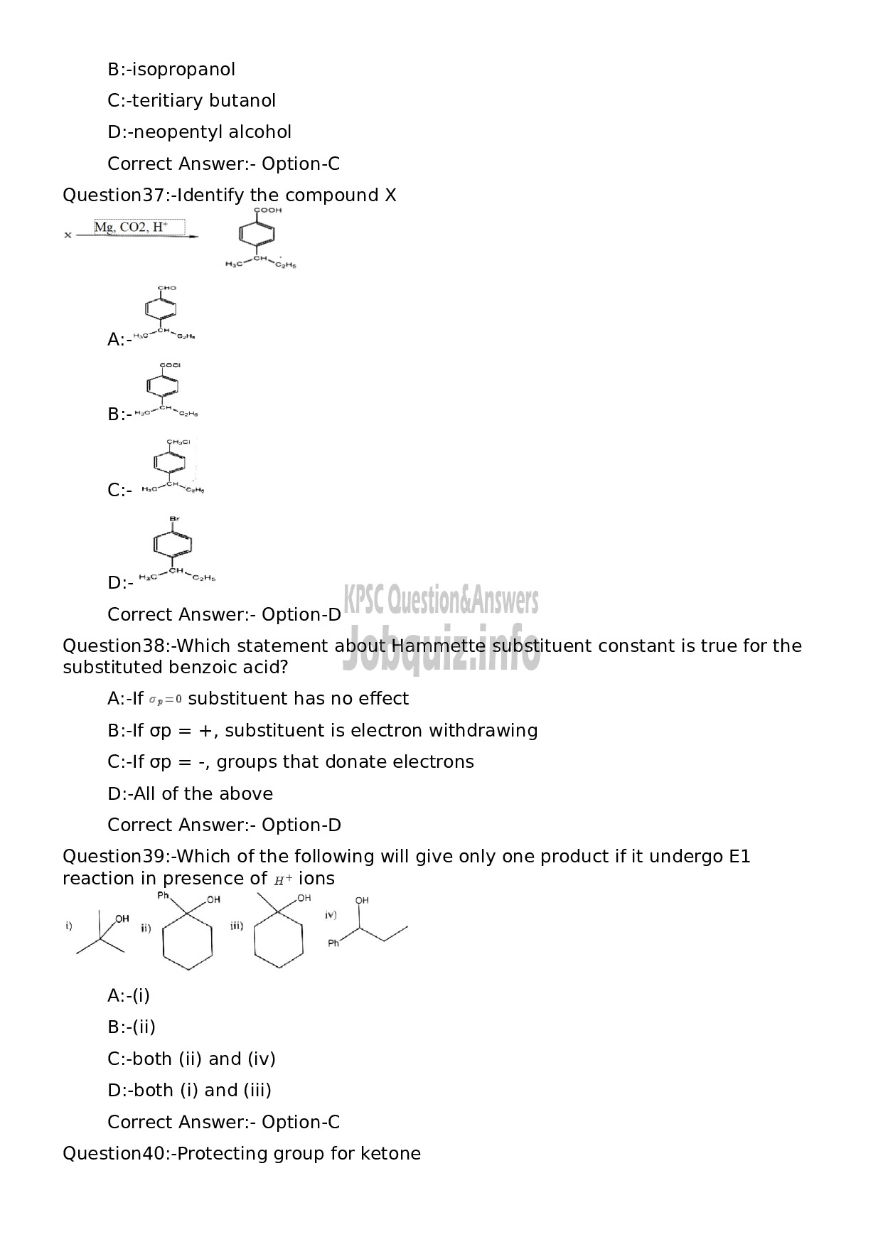 Kerala PSC Question Paper - Higher Secondary School Teacher Chemistry (SR for ST)-8