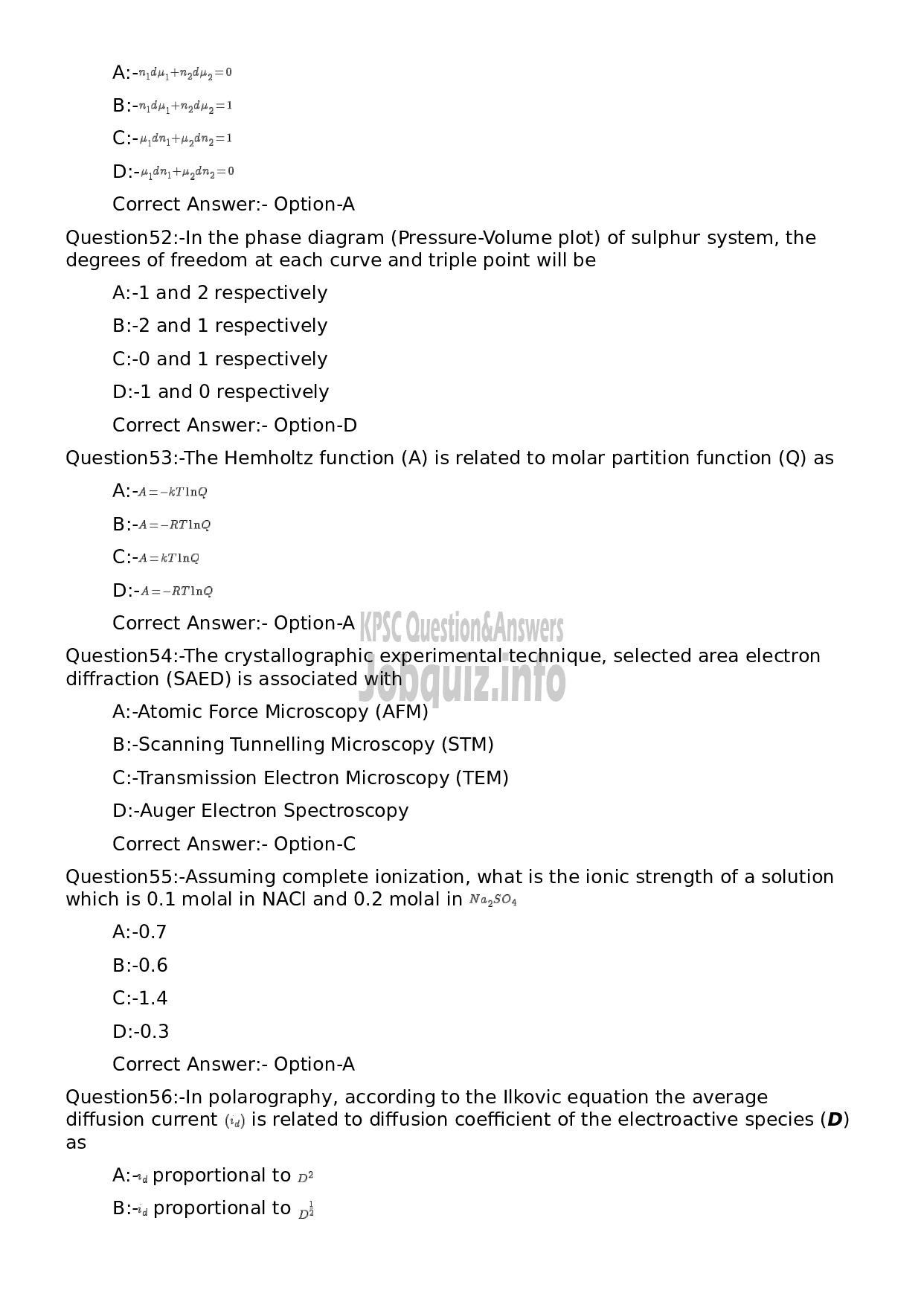 Kerala PSC Question Paper - Higher Secondary School Teacher Chemistry (SR for ST)-11