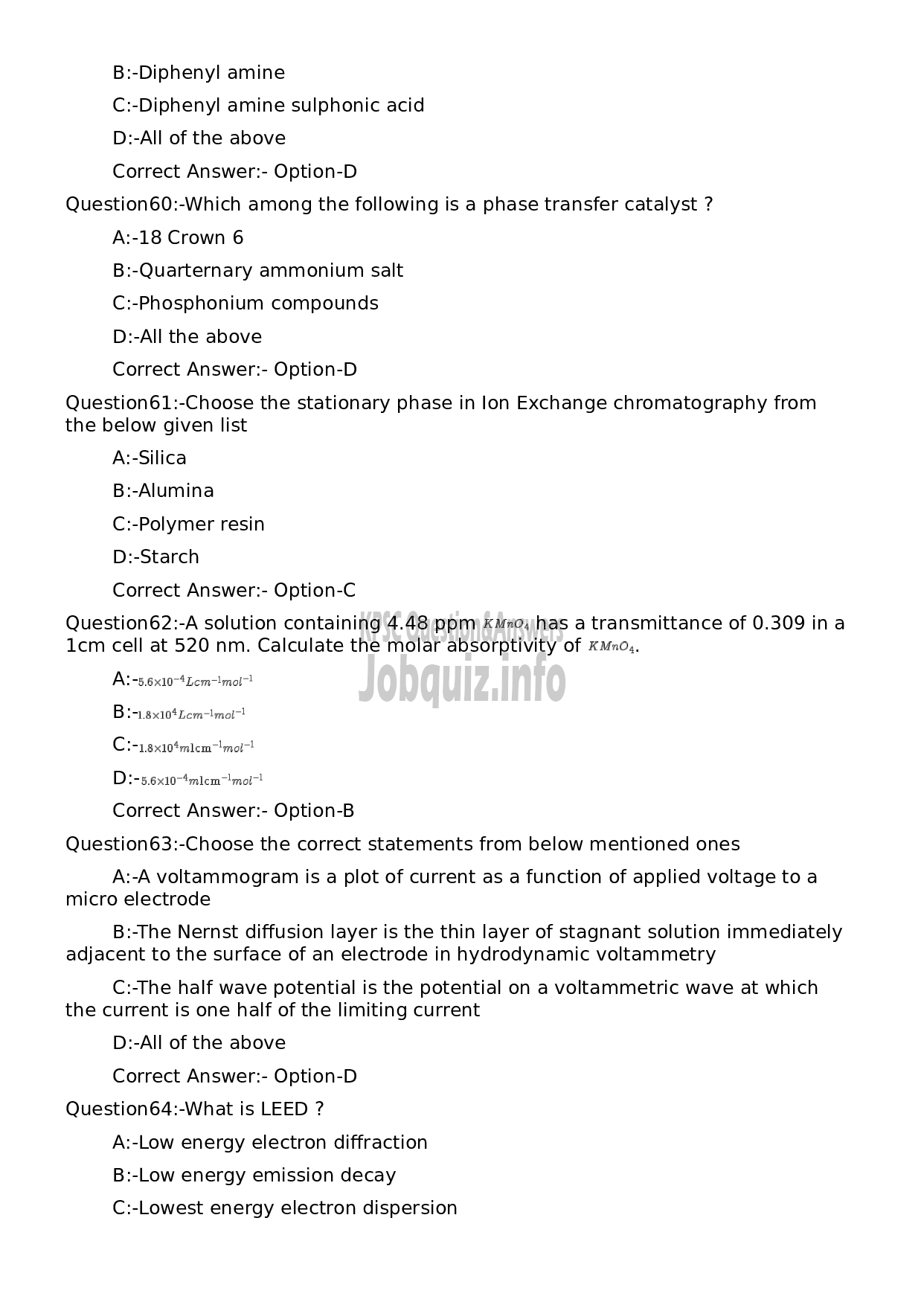 Kerala PSC Question Paper - Higher Secondary School Teacher (Junior) Chemistry-13