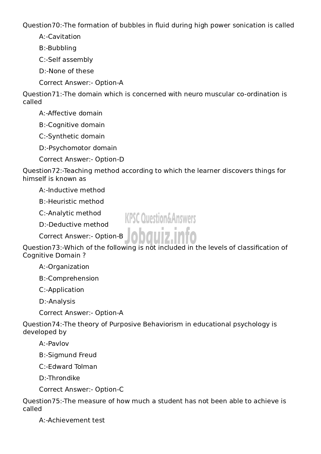 Kerala PSC Question Paper - Higher Secondary School Teacher (Junior) Chemistry-15