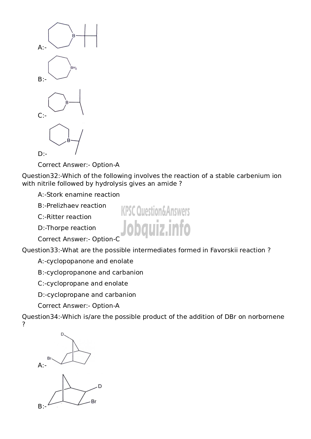 Kerala PSC Question Paper - Higher Secondary School Teacher (Junior) Chemistry-7