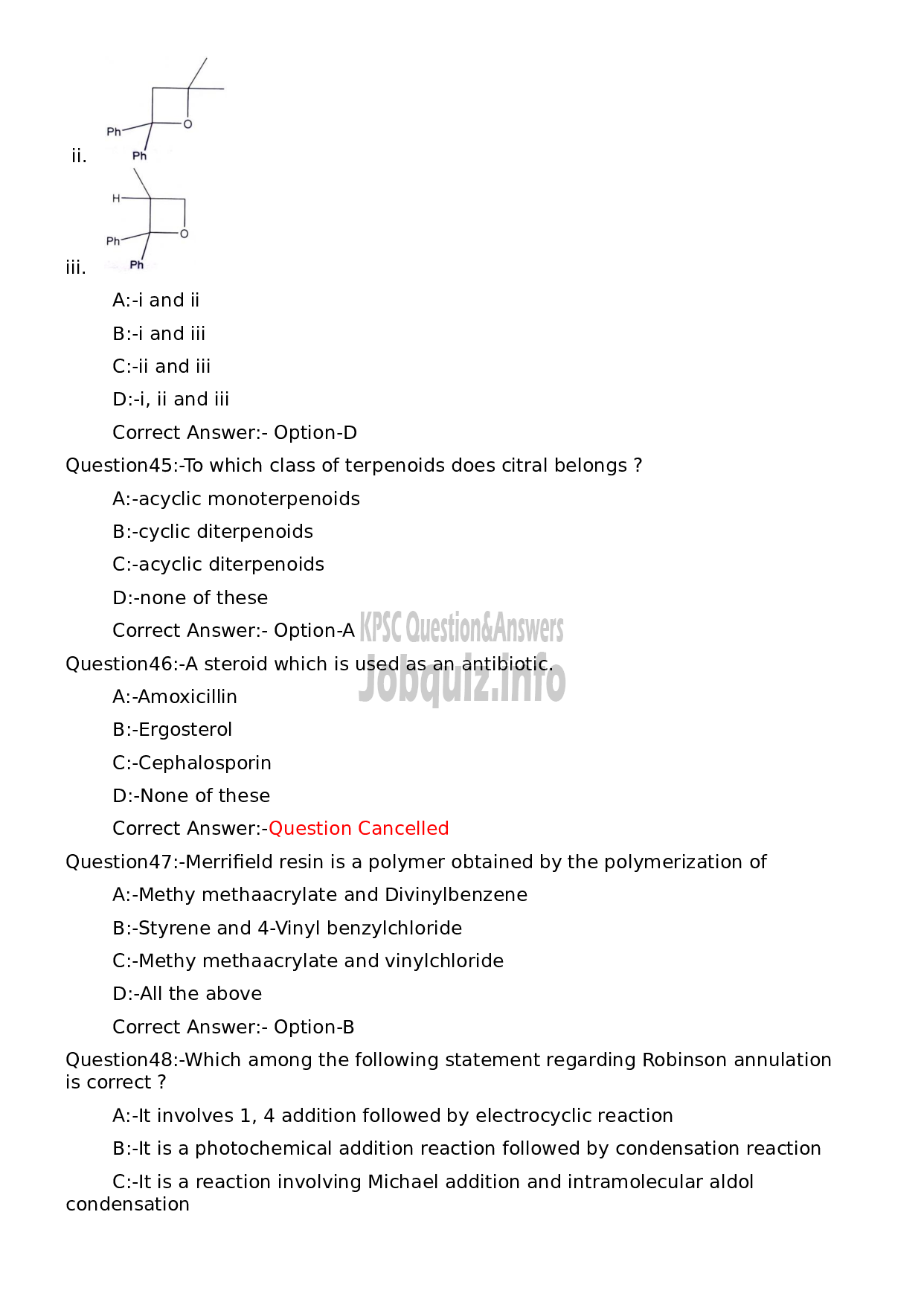 Kerala PSC Question Paper - Higher Secondary School Teacher (Junior) Chemistry-10