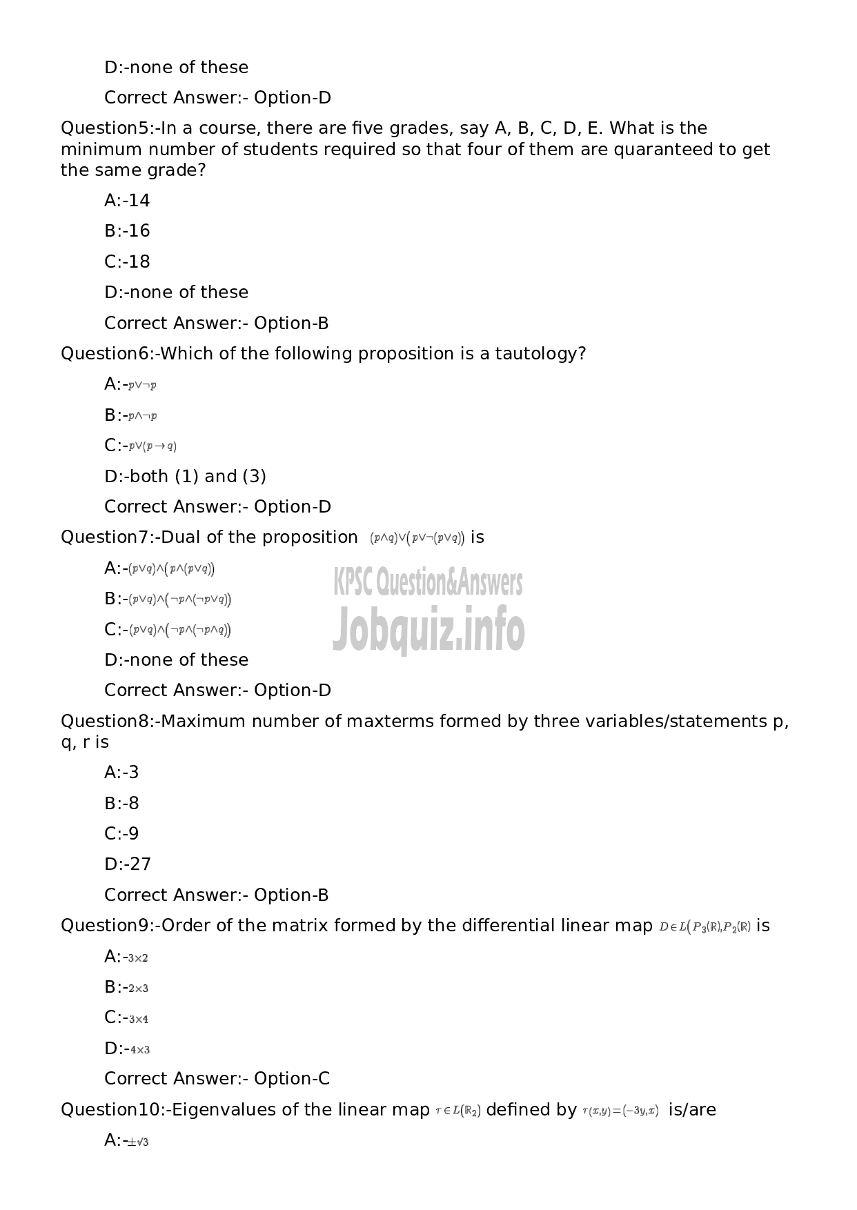 Kerala PSC Question Paper - Higher Secondary School Teacher (Junior) Computer Science-2