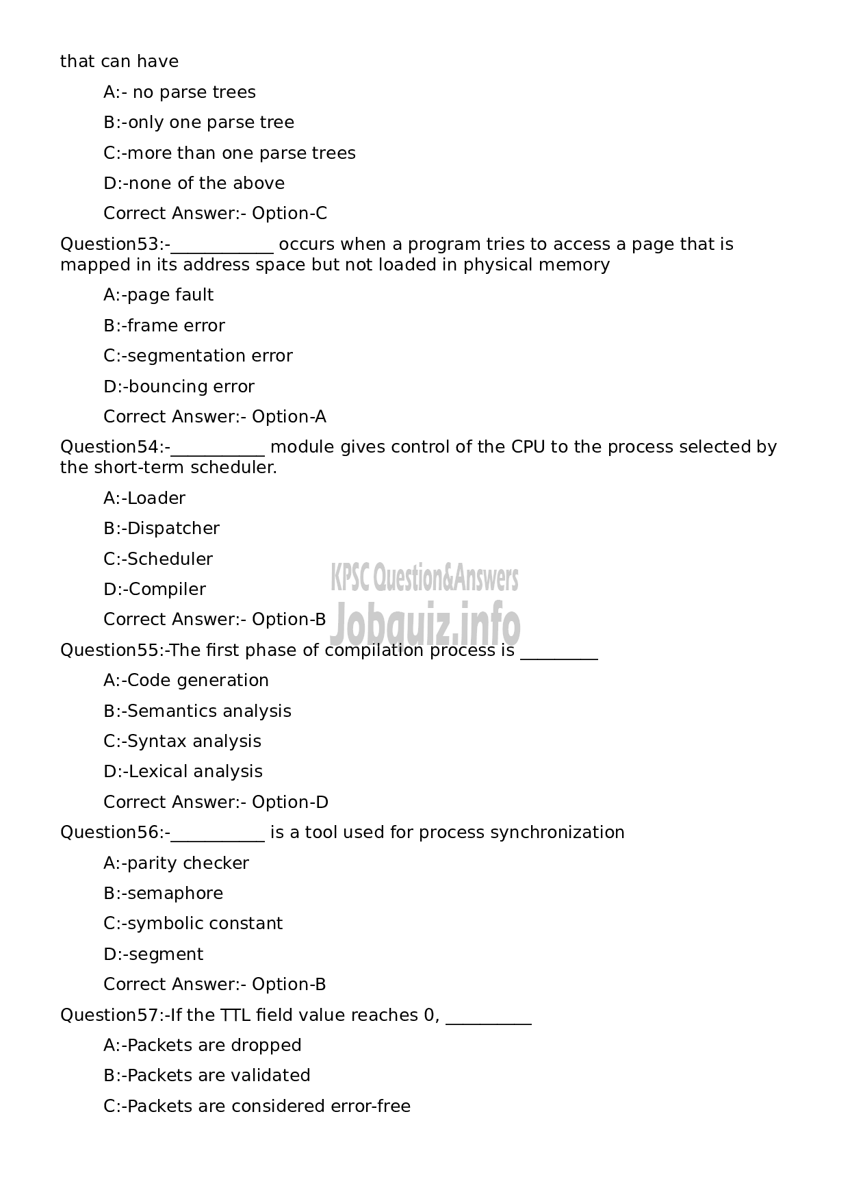 Kerala PSC Question Paper - Higher Secondary School Teacher (Junior) Computer Science-11