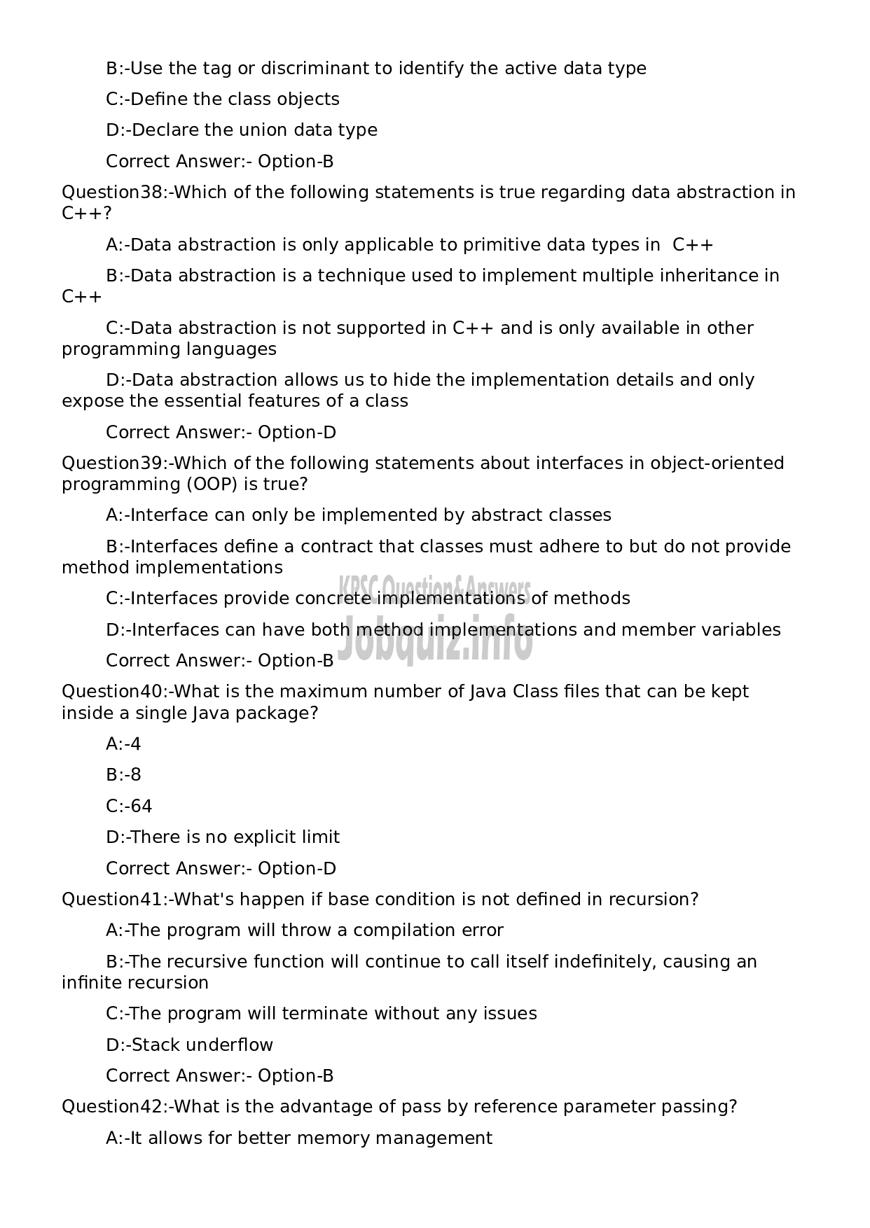 Kerala PSC Question Paper - Higher Secondary School Teacher (Junior) Computer Science-8