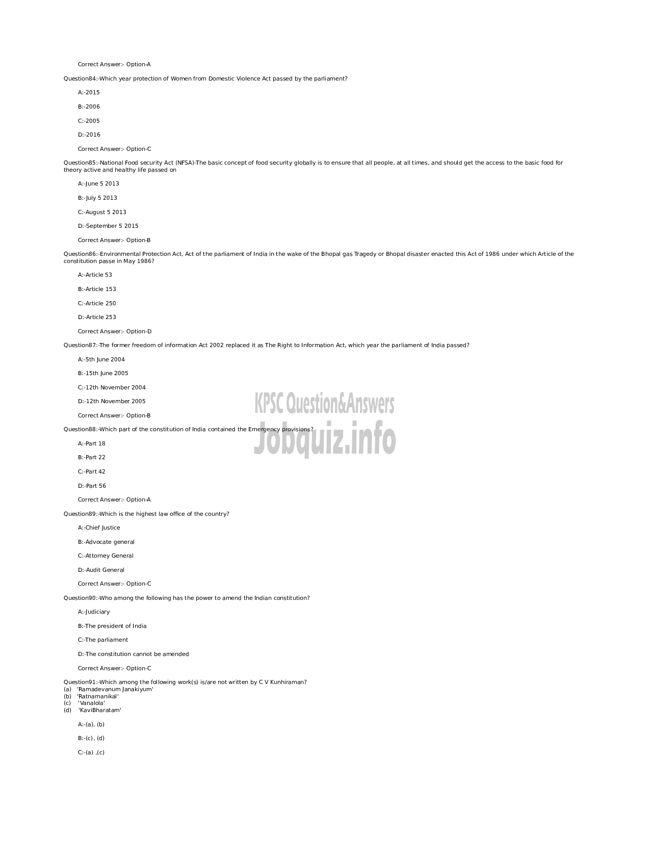 Kerala PSC Question Paper - Higher Secondary School Teacher (Junior) in Psychology - Kerala Higher Secondary Education -12