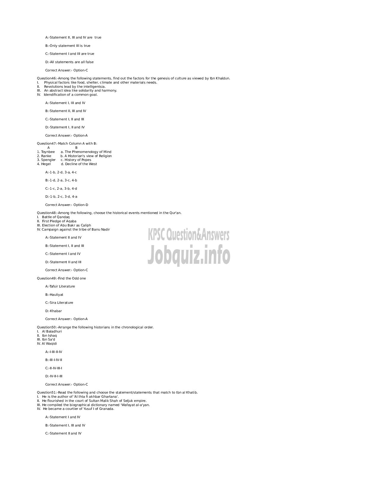 Kerala PSC Question Paper - Higher Secondary School Teacher (Junior) in Psychology - Kerala Higher Secondary Education -7