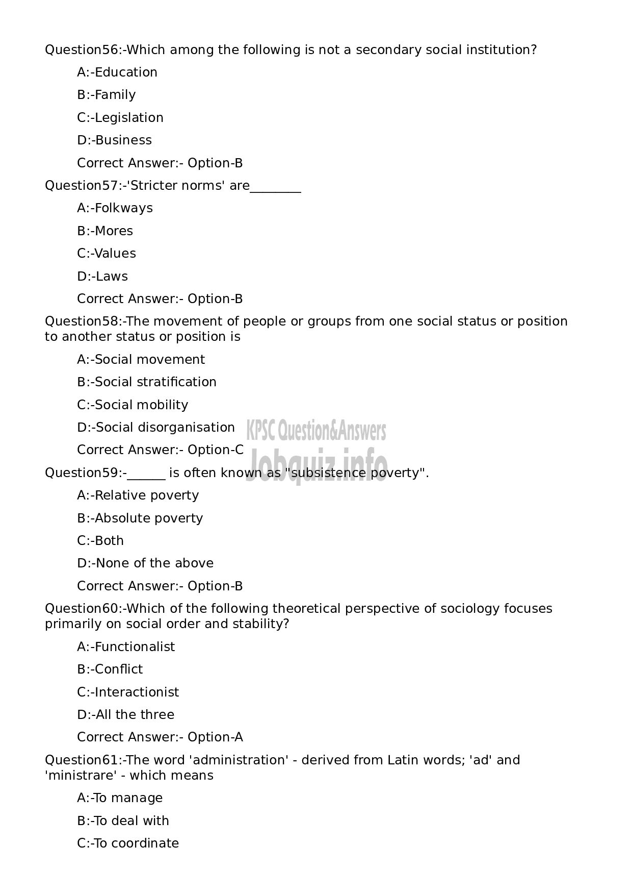 Kerala PSC Question Paper - Higher Secondary School Teacher Social Work-12