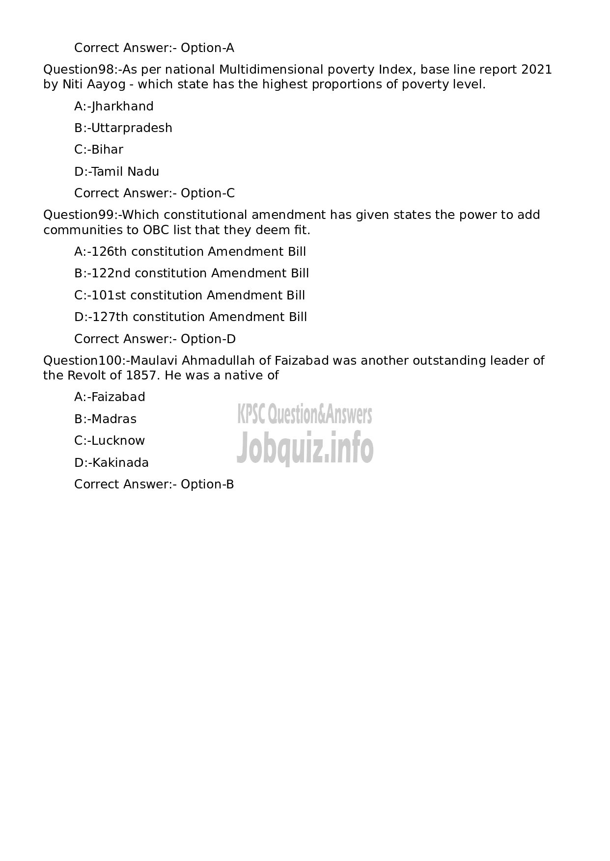 Kerala PSC Question Paper - Higher Secondary School Teacher Social Work-21