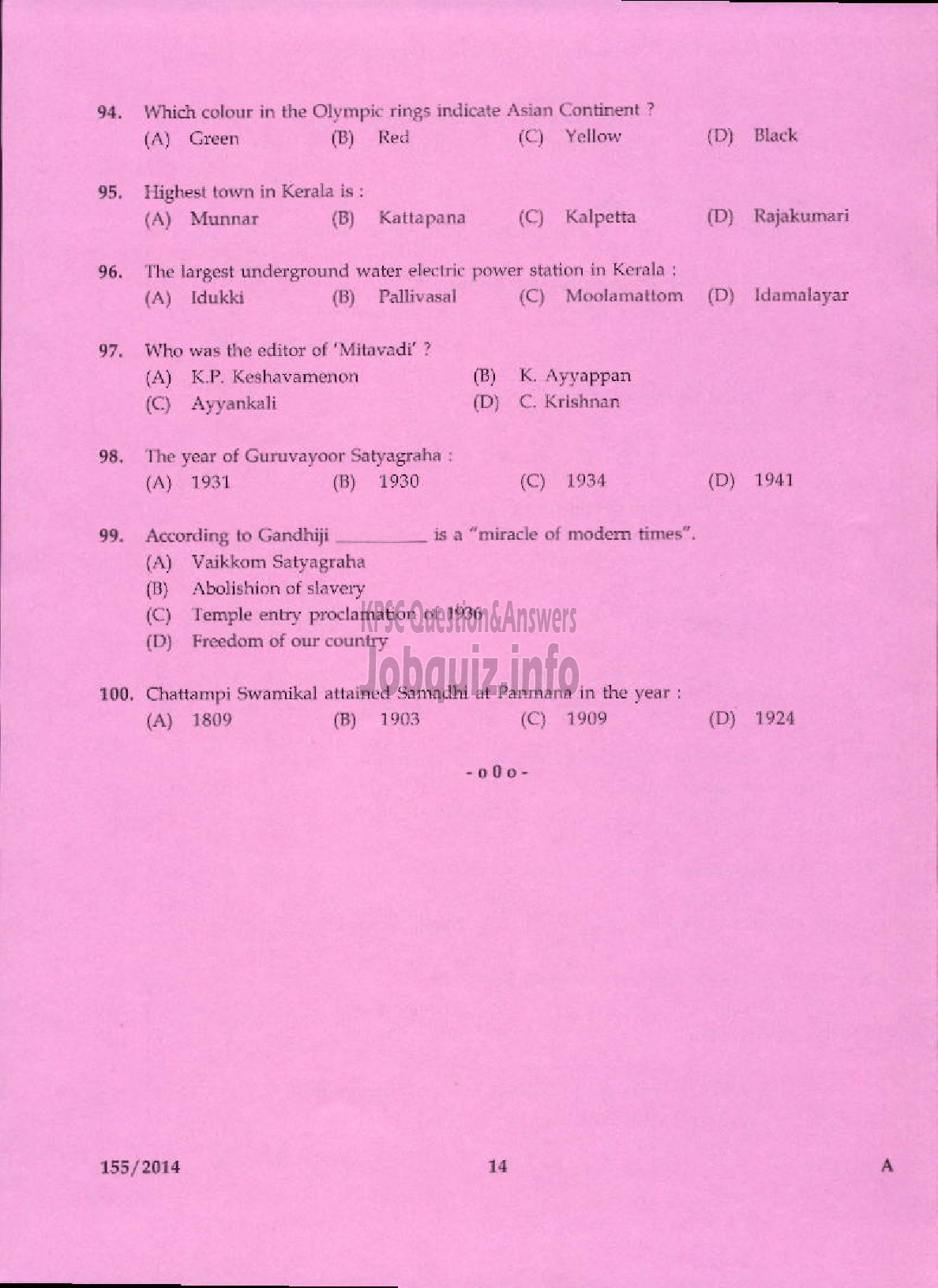 Kerala PSC Question Paper - INSTRUCTOR GR I ELECTRONICS ENGINEERING COLLEGES TECHNICAL EDUCATION-12