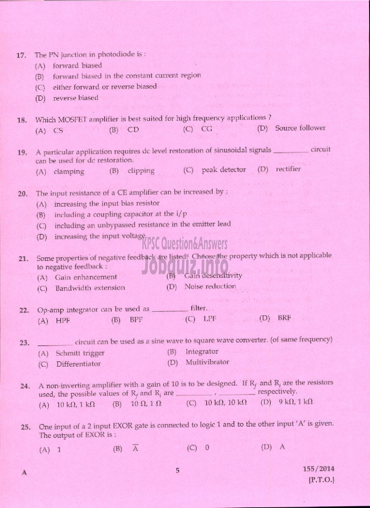 Kerala PSC Question Paper - INSTRUCTOR GR I ELECTRONICS ENGINEERING COLLEGES TECHNICAL EDUCATION-3