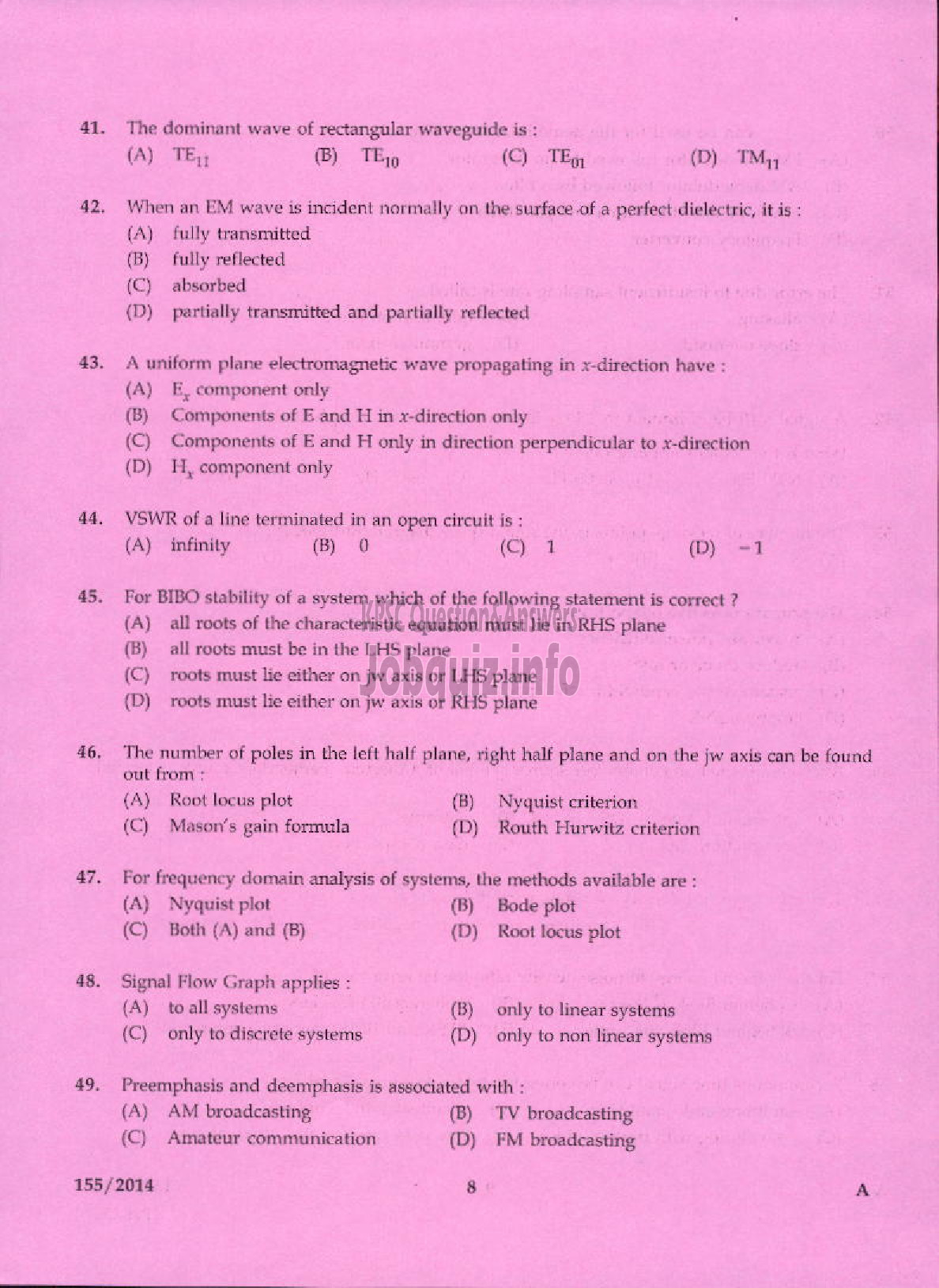Kerala PSC Question Paper - INSTRUCTOR GR I ELECTRONICS ENGINEERING COLLEGES TECHNICAL EDUCATION-6