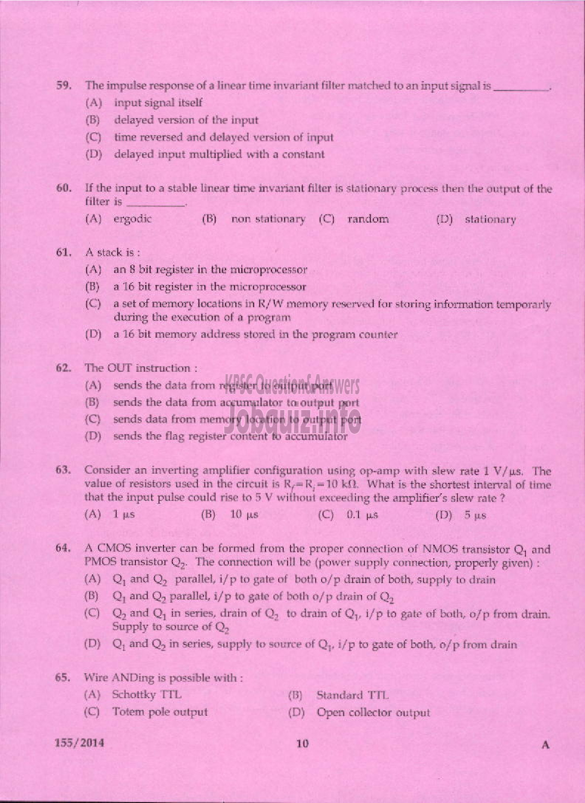 Kerala PSC Question Paper - INSTRUCTOR GR I ELECTRONICS ENGINEERING COLLEGES TECHNICAL EDUCATION-8