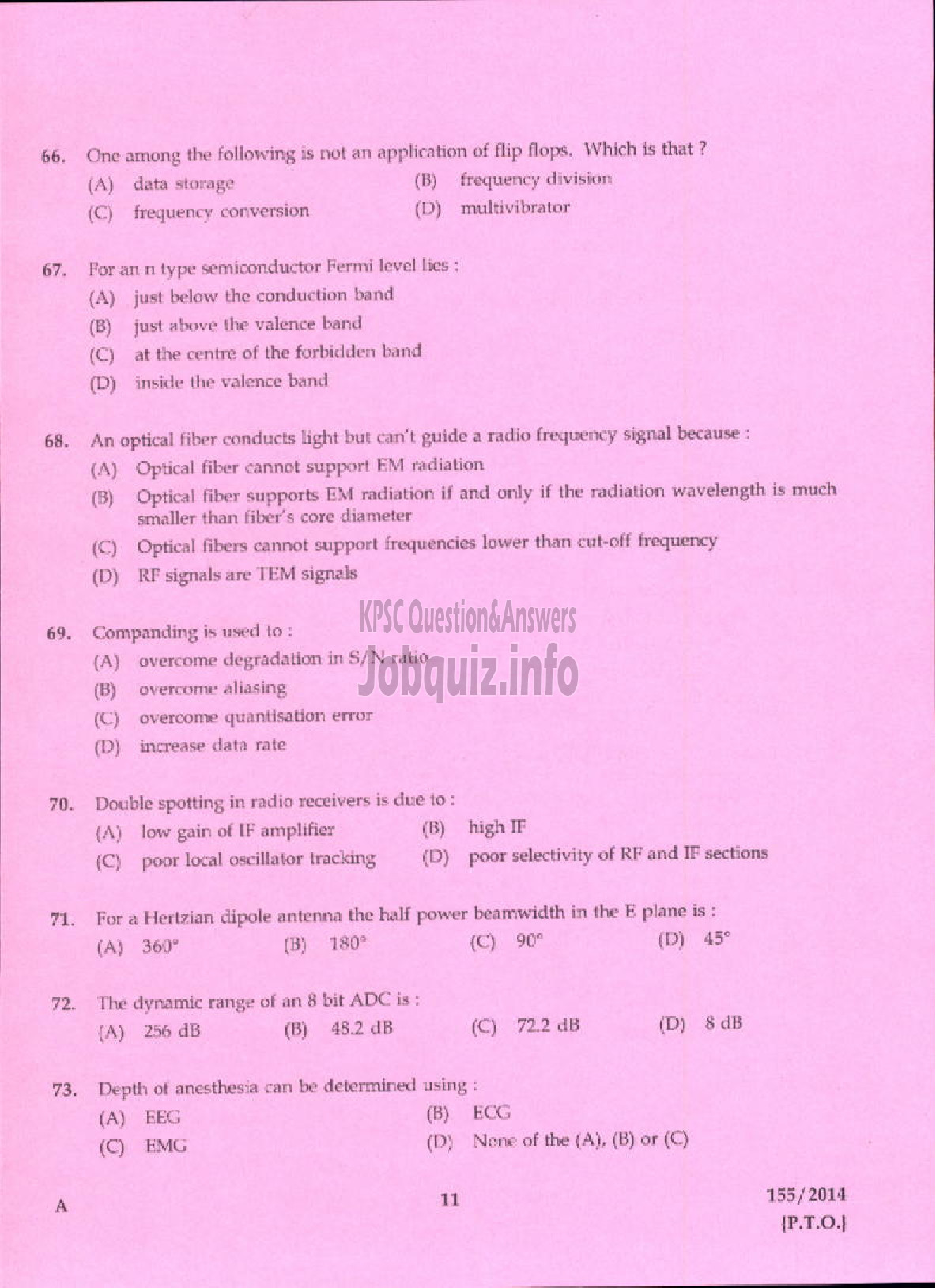 Kerala PSC Question Paper - INSTRUCTOR GR I ELECTRONICS ENGINEERING COLLEGES TECHNICAL EDUCATION-9