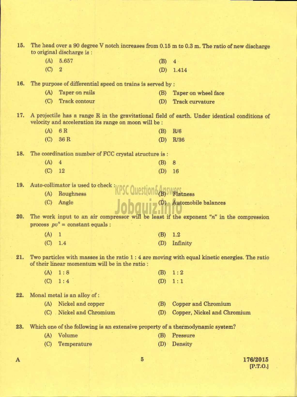 Kerala PSC Question Paper - INSTRUCTOR IN ENGINEERING /DRAFTSMAN GR I SR TECHNICAL EDN-3