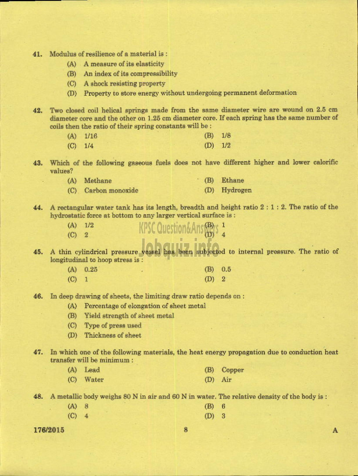 Kerala PSC Question Paper - INSTRUCTOR IN ENGINEERING /DRAFTSMAN GR I SR TECHNICAL EDN-6