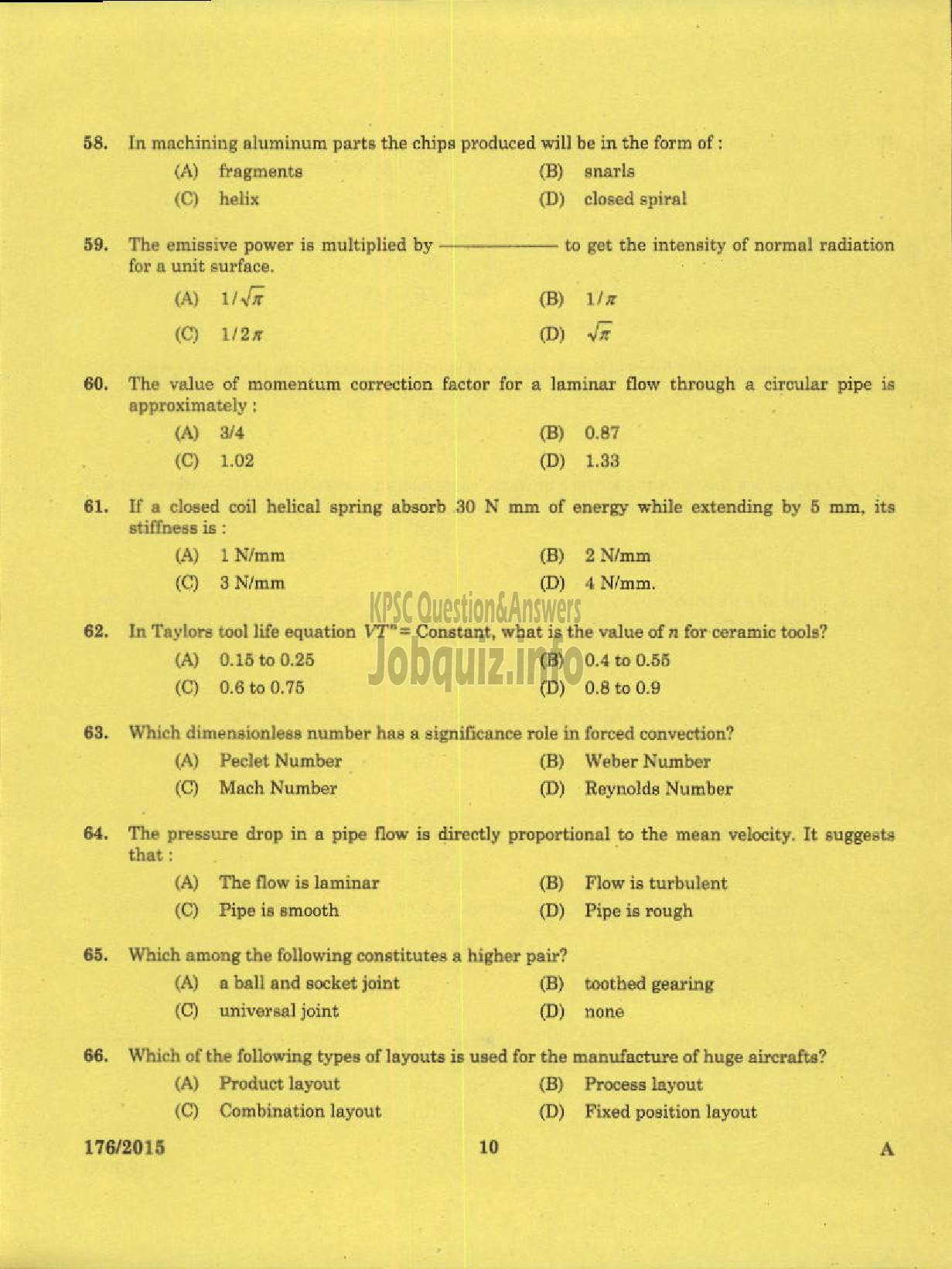 Kerala PSC Question Paper - INSTRUCTOR IN ENGINEERING /DRAFTSMAN GR I SR TECHNICAL EDN-8