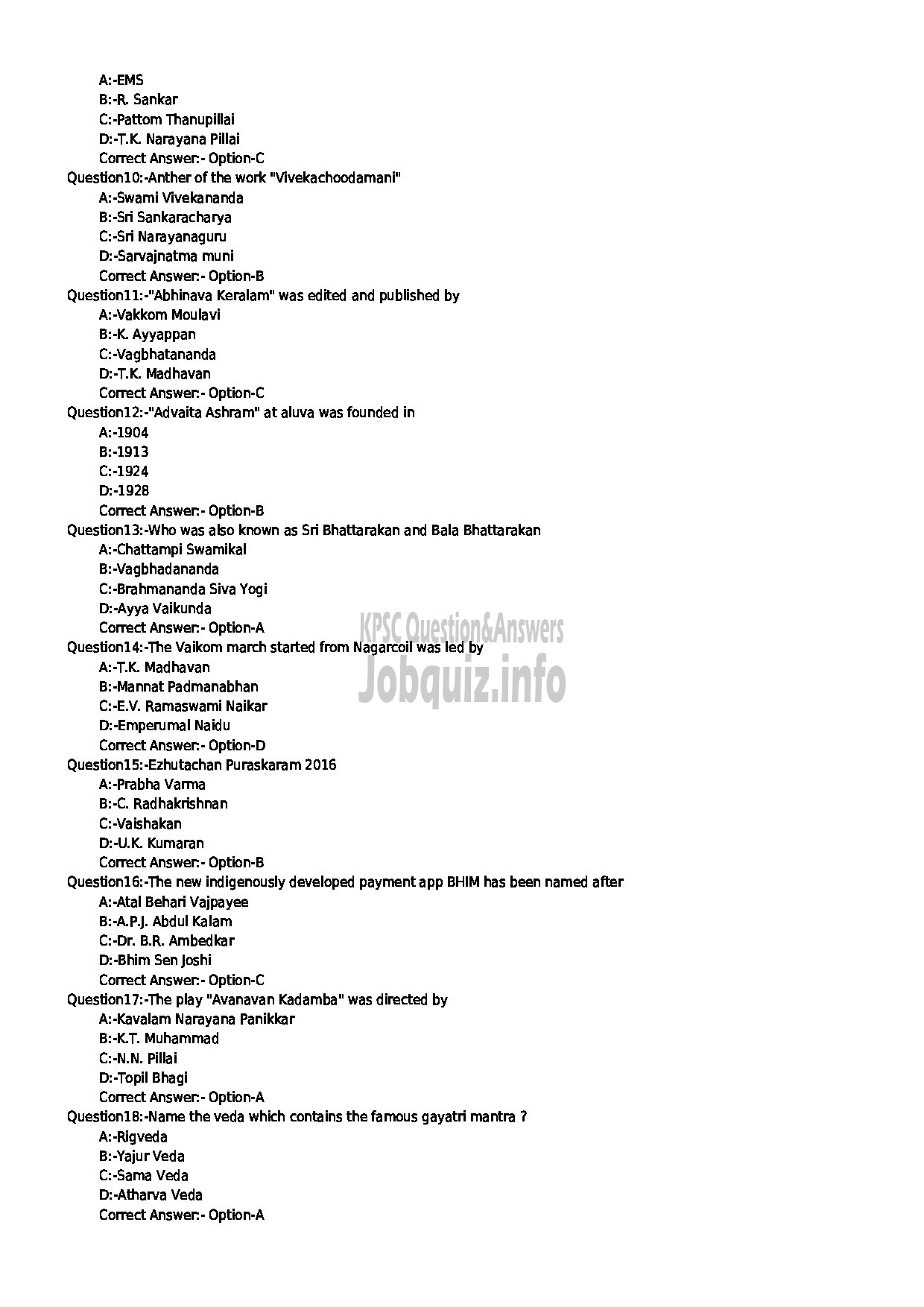 Kerala PSC Question Paper - INVERSTIGATOR ANTHROPOLOGY/SOCIOLOGY KIRTADS-2