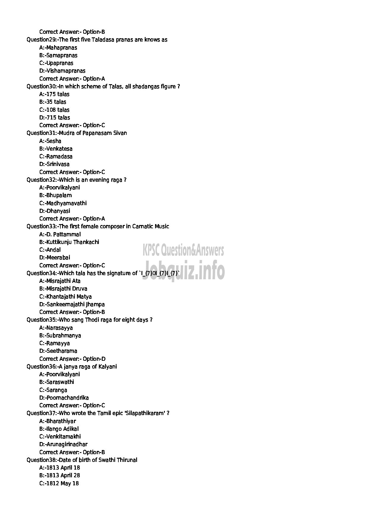 Kerala PSC Question Paper - INVERSTIGATOR ANTHROPOLOGY/SOCIOLOGY KIRTADS-4