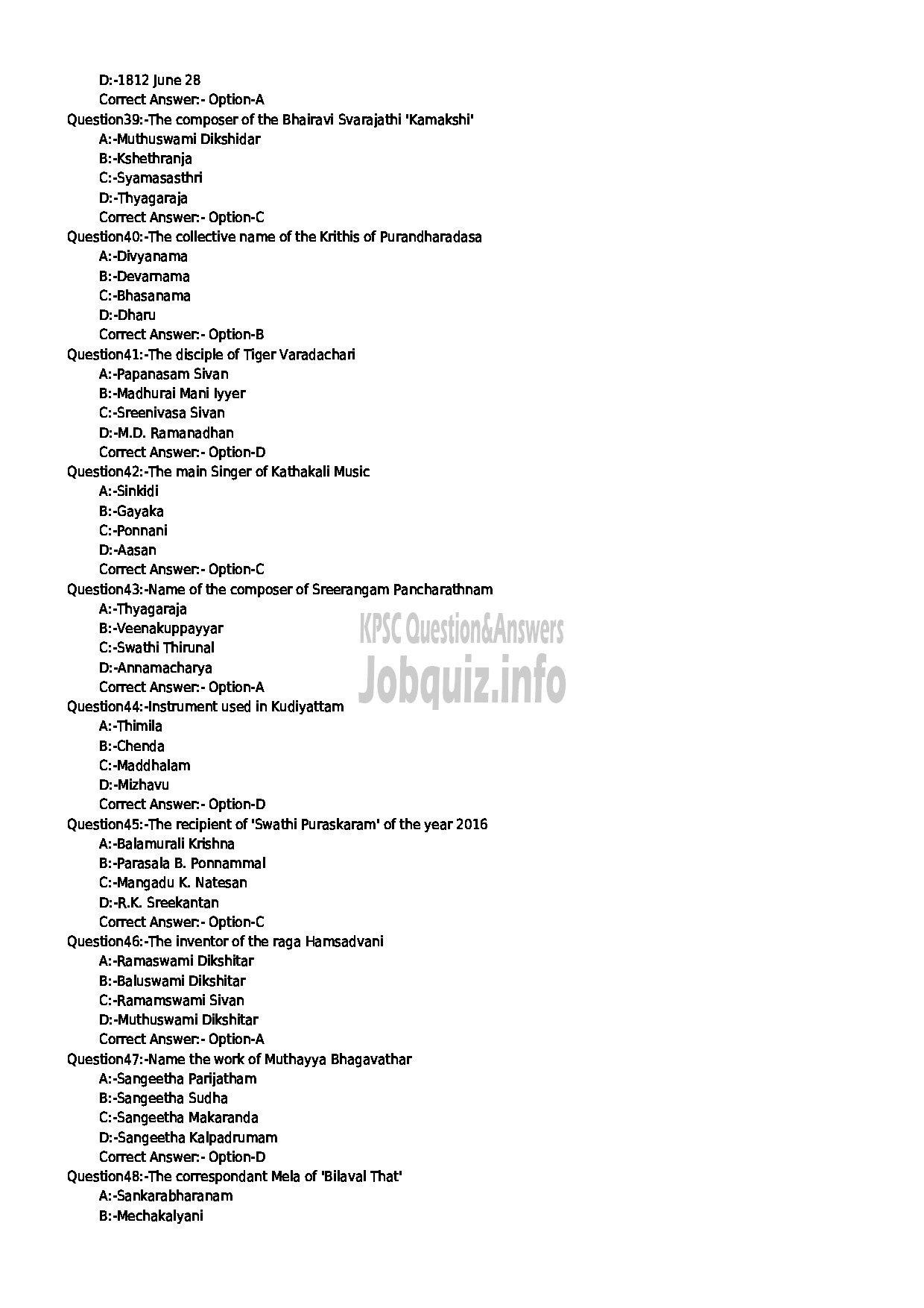 Kerala PSC Question Paper - INVERSTIGATOR ANTHROPOLOGY/SOCIOLOGY KIRTADS-5