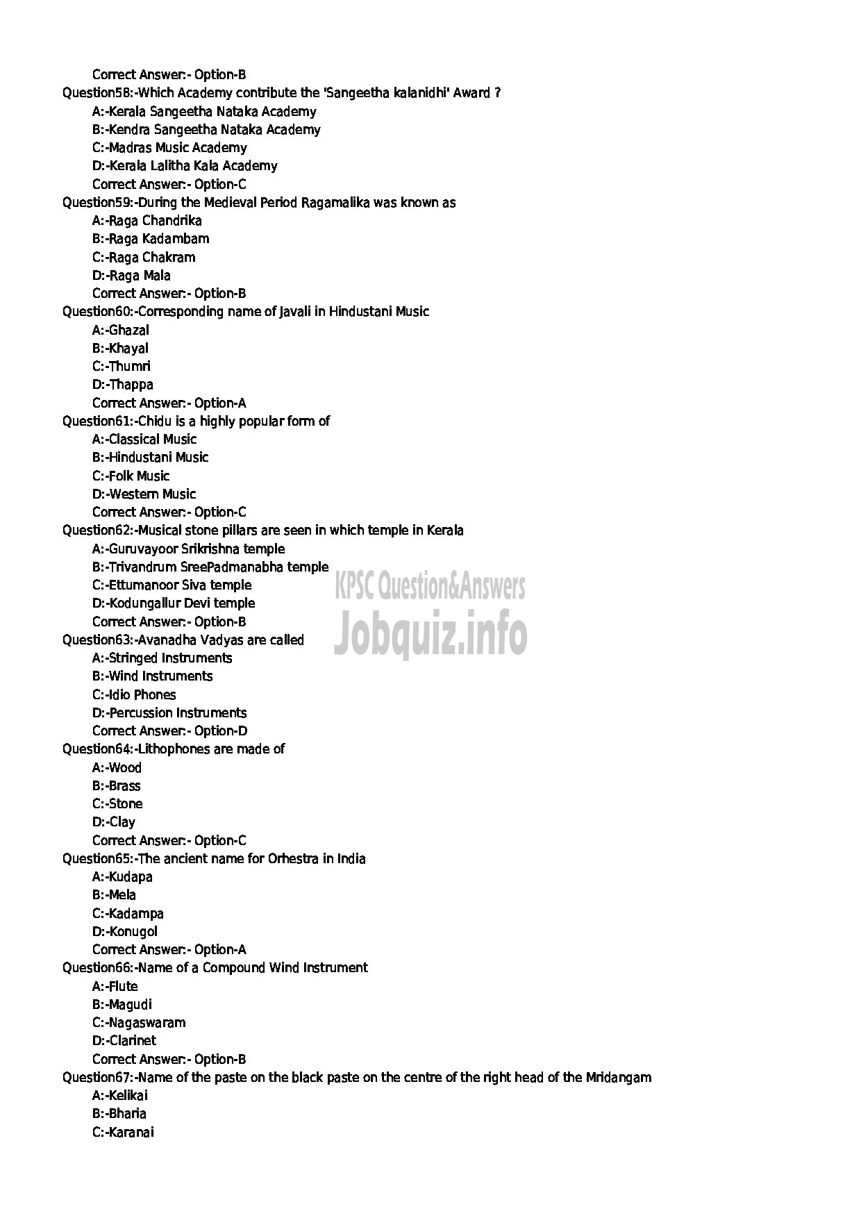 Kerala PSC Question Paper - INVERSTIGATOR ANTHROPOLOGY/SOCIOLOGY KIRTADS-7