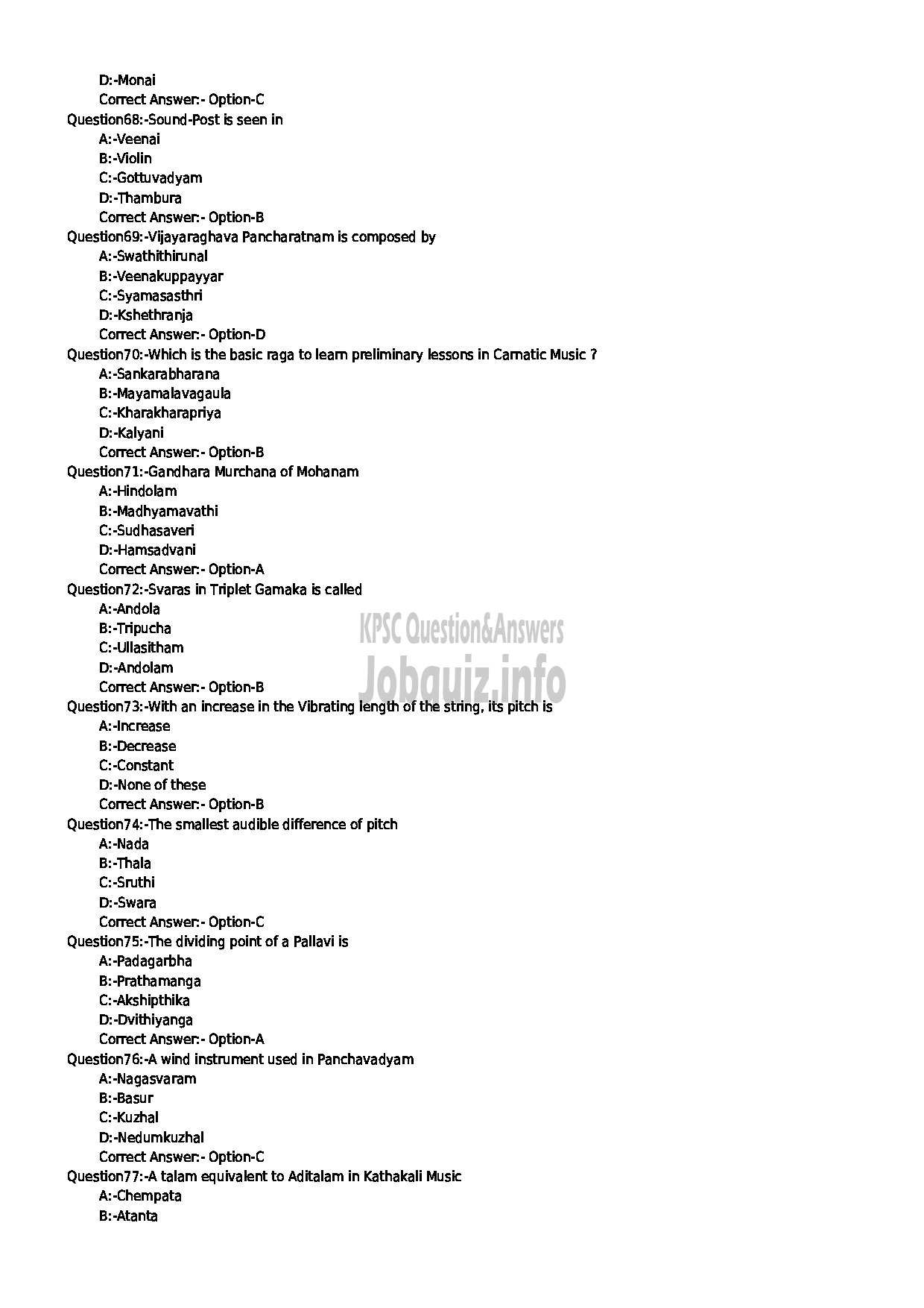 Kerala PSC Question Paper - INVERSTIGATOR ANTHROPOLOGY/SOCIOLOGY KIRTADS-8