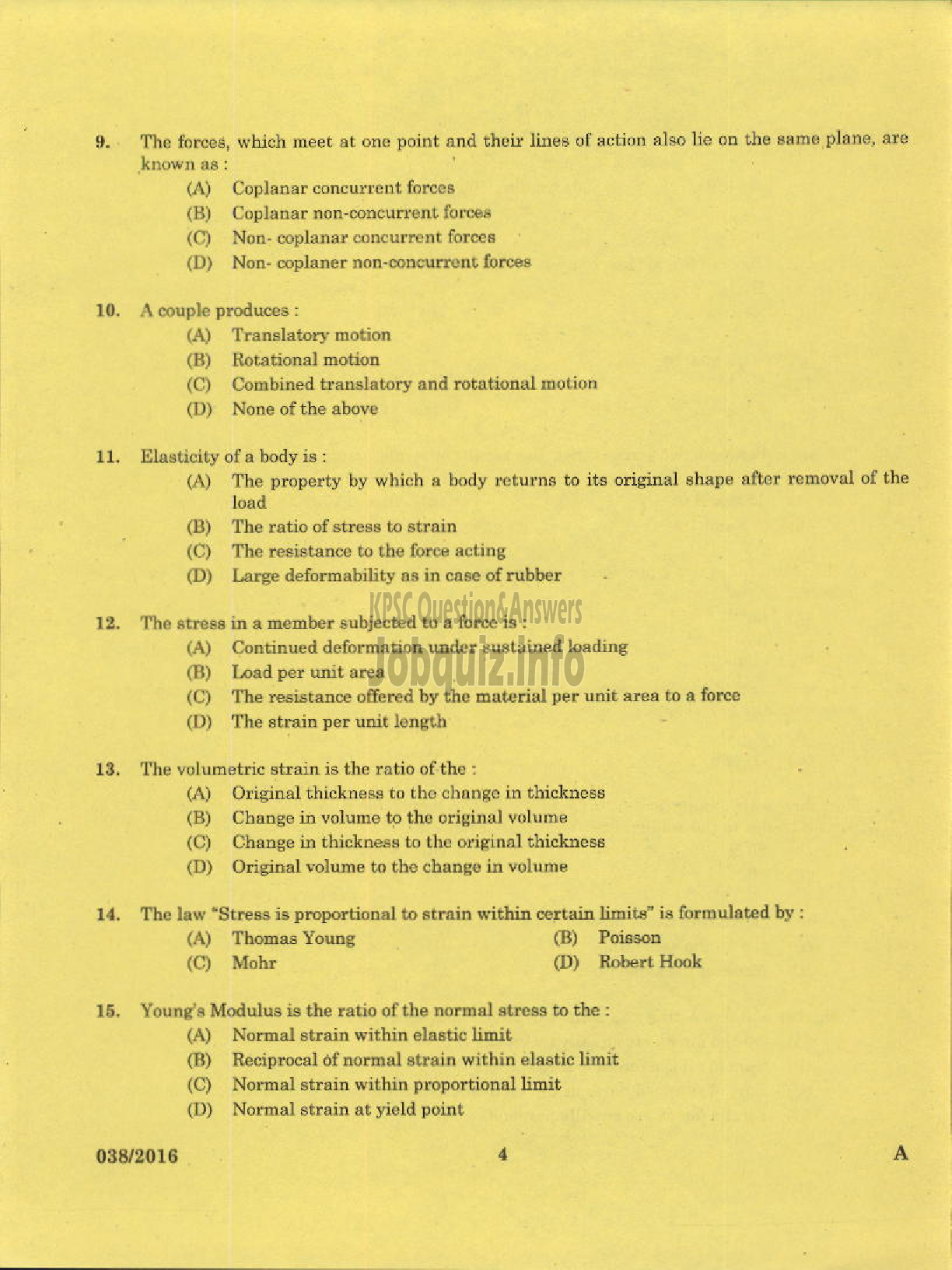 Kerala PSC Question Paper - I GRADE DRAFTSMAN ARCHITECTURAL PWD ARCHITECTURAL WING-2