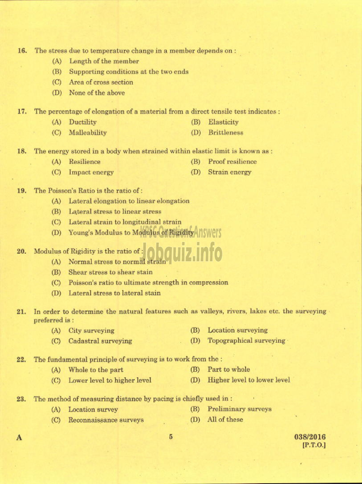 Kerala PSC Question Paper - I GRADE DRAFTSMAN ARCHITECTURAL PWD ARCHITECTURAL WING-3