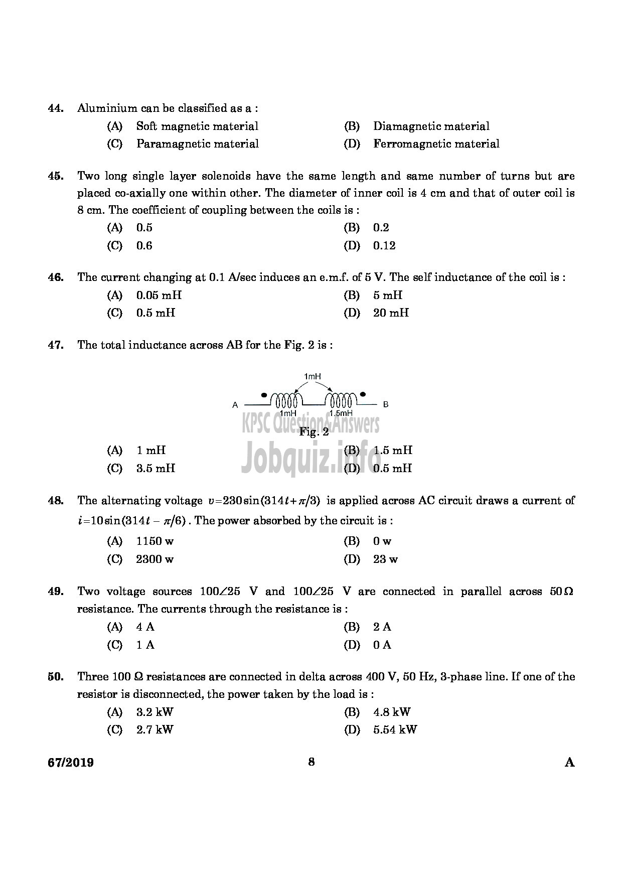 Kerala PSC Question Paper - Industries Extension Officer Industries And Commerce English -6