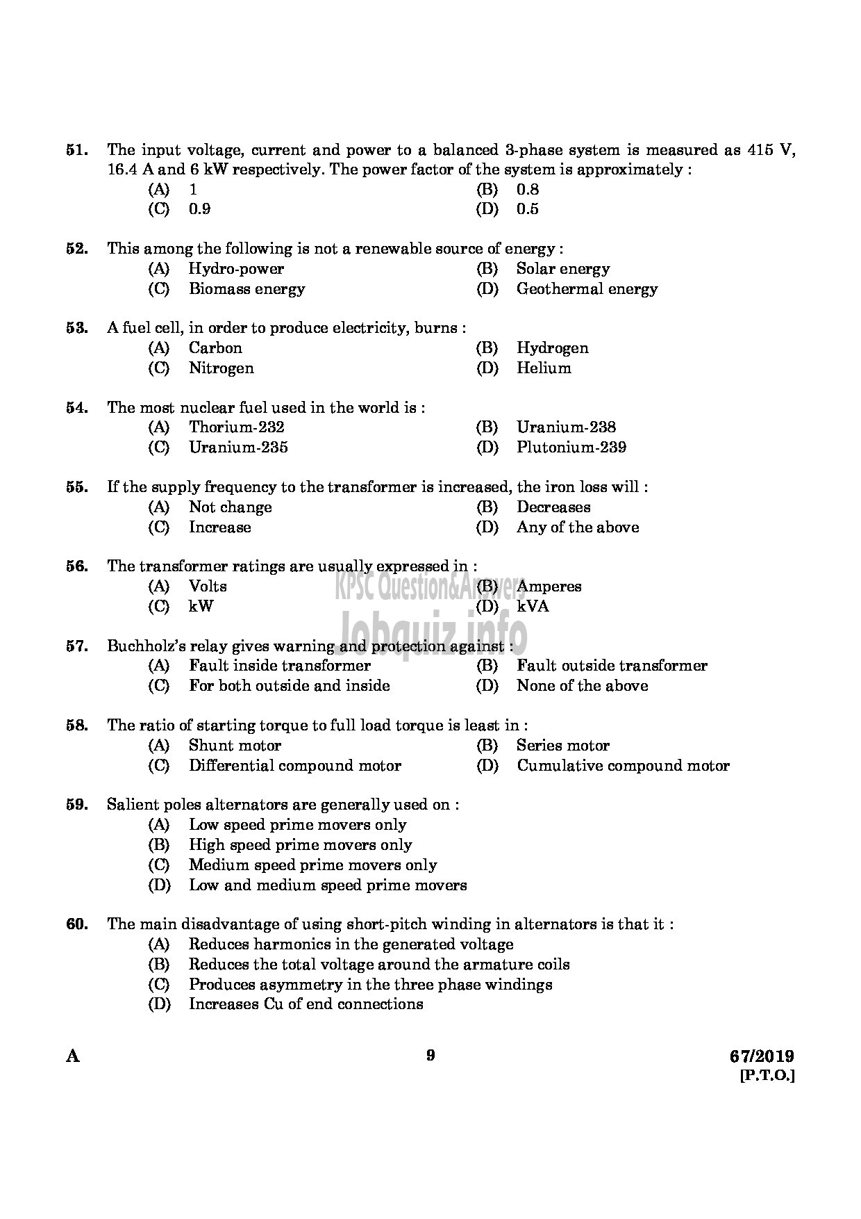 Kerala PSC Question Paper - Industries Extension Officer Industries And Commerce English -7