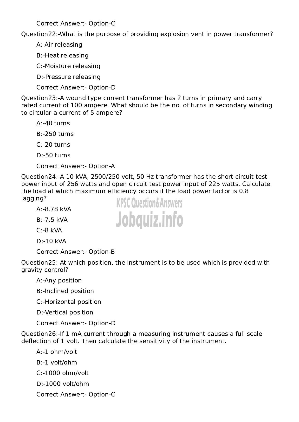 Kerala PSC Question Paper - Instrument Mechanic-5