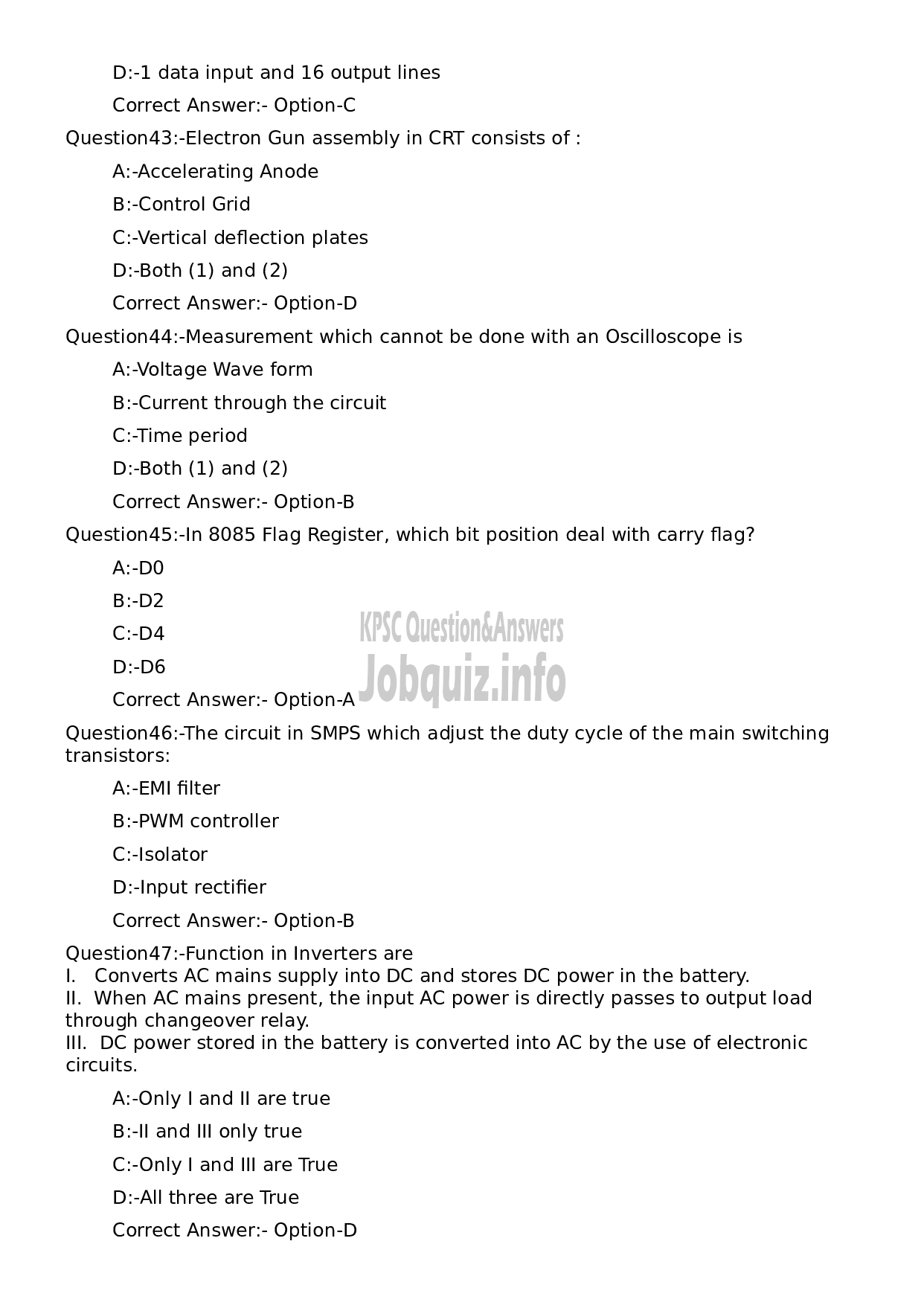 Kerala PSC Question Paper - Instrument Mechanic-9