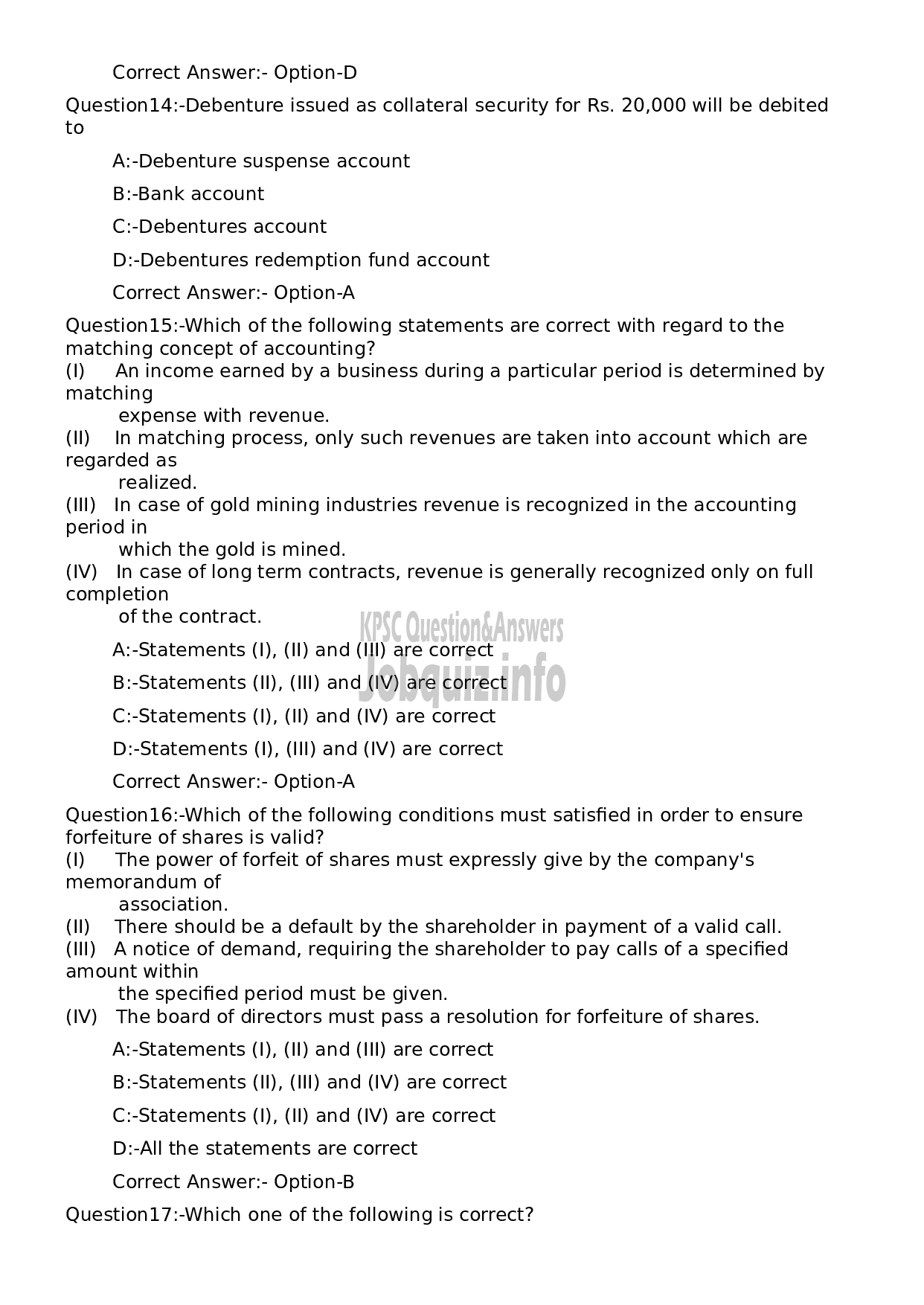 Kerala PSC Question Paper - Internal Auditor-4