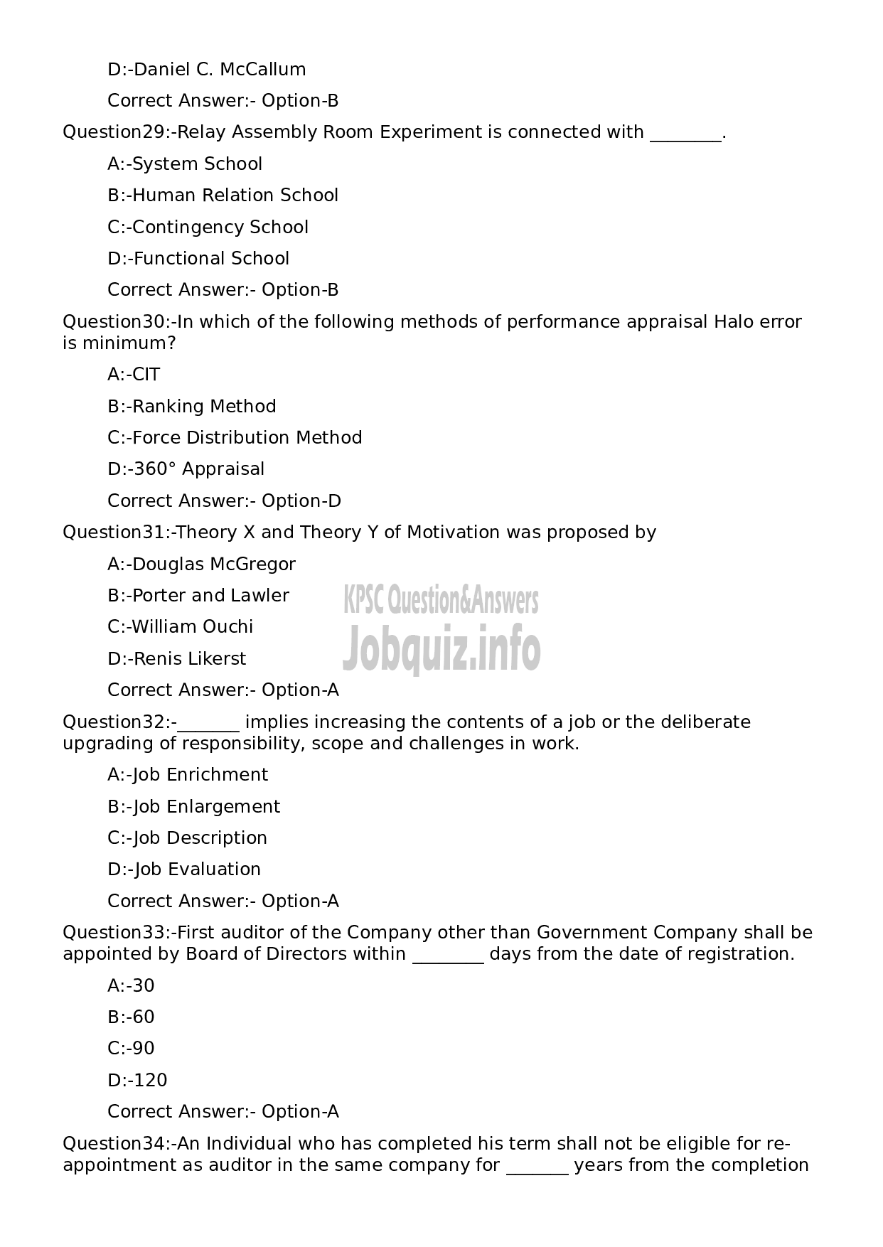 Kerala PSC Question Paper - Internal Auditor-8