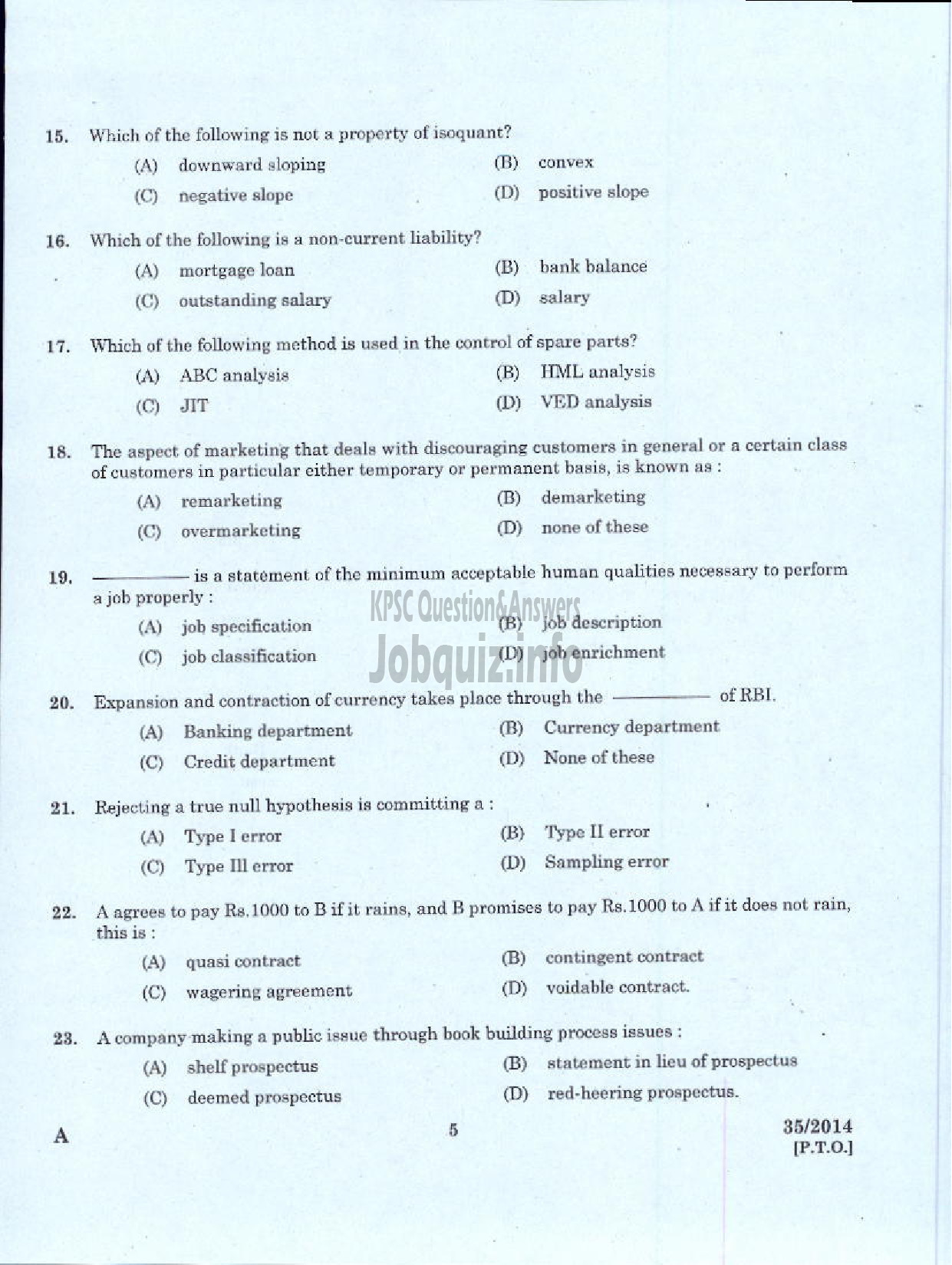 Kerala PSC Question Paper - JUNIOR ASSISTANT ACCOUNTS SR FOR ST ONLY TRAVANCORE COCHIN CHEMICALS LIMITED-3