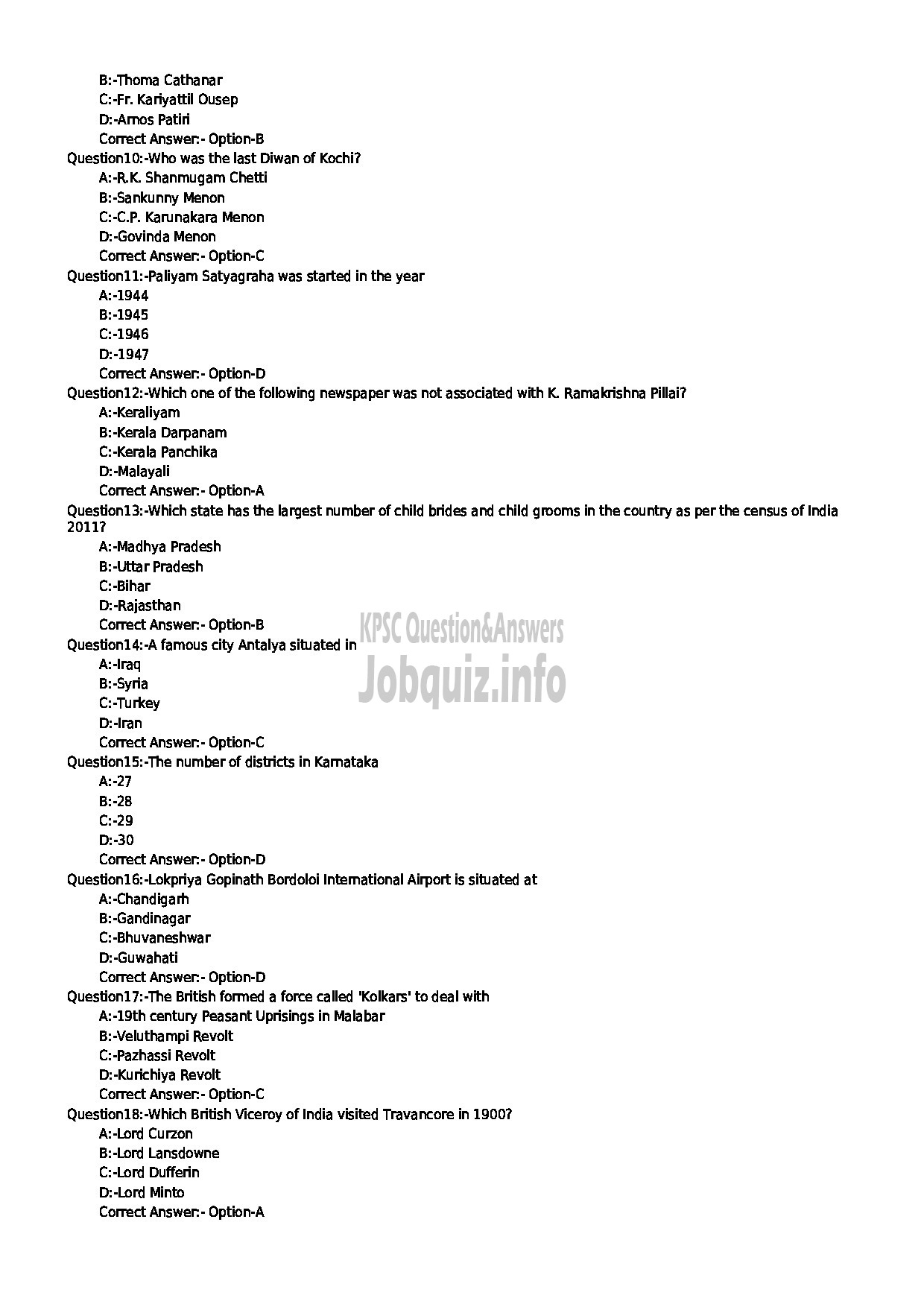 Kerala PSC Question Paper - JUNIOR CONSULTANT FORENSIC MEDICINE HEALTH SERVICES-2