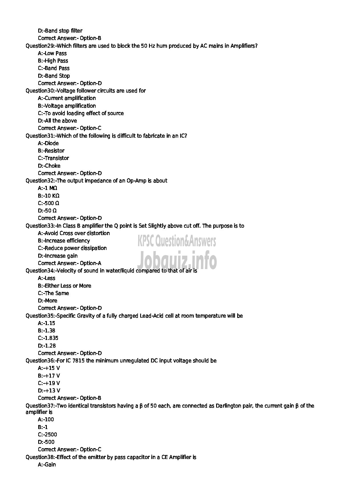 Kerala PSC Question Paper - JUNIOR INSTRUCTOR MECHANIC MEDICAL ELECTRONICS INDUSTRIAL TRAINING-4