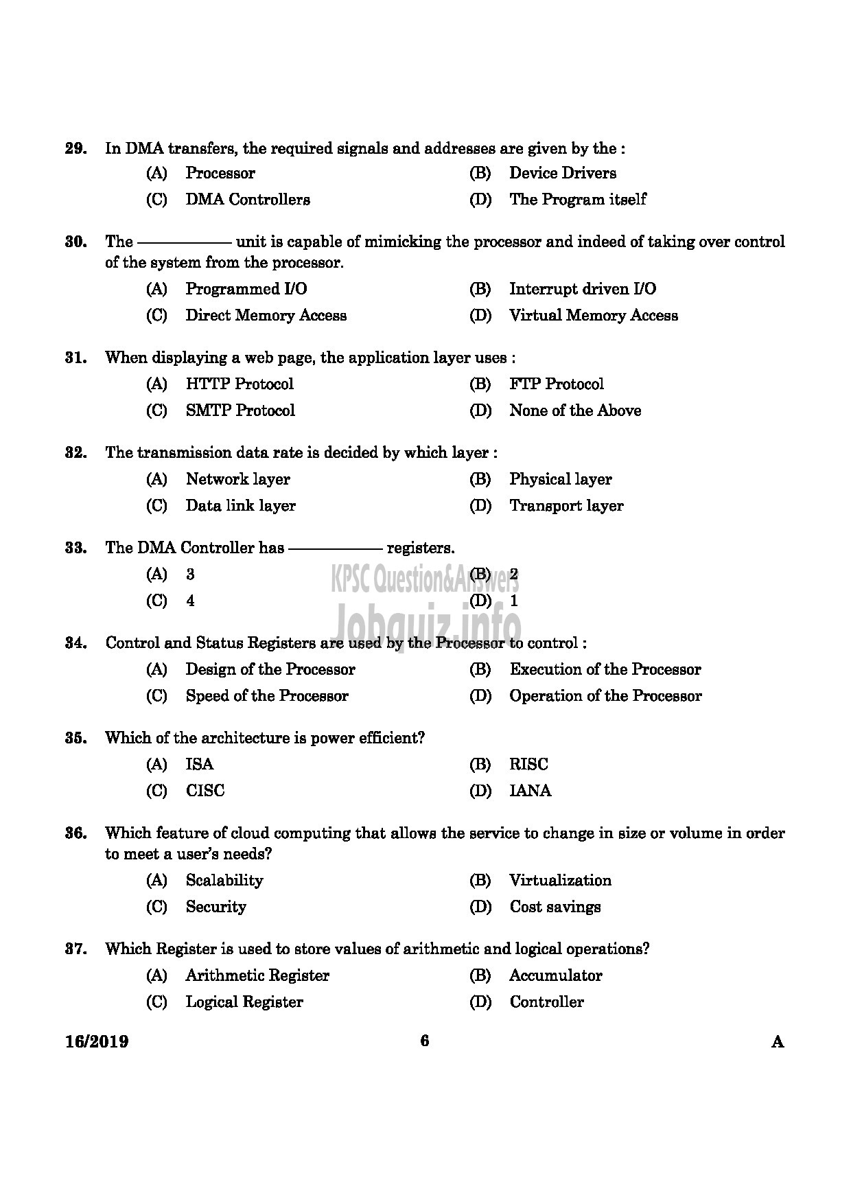 Kerala PSC Question Paper - JUNIOR INSTRUCTOR SOFTWARE TESTING ASSISTANT INDUSTRIAL TRAINING -4